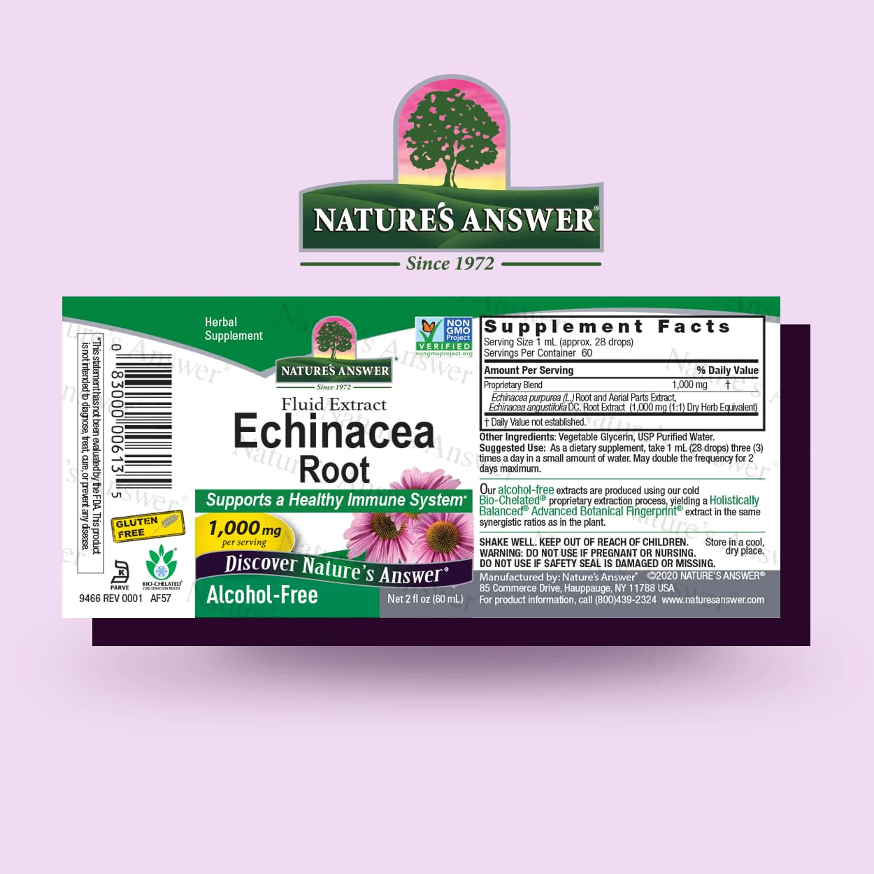 ature's Answer Echinacea Extract | Supports a Healthy Immune System | Vegan, Gluten-Free, Alcohol-Free, Non-GMO & Kosher Certified | 1oz - Image 7