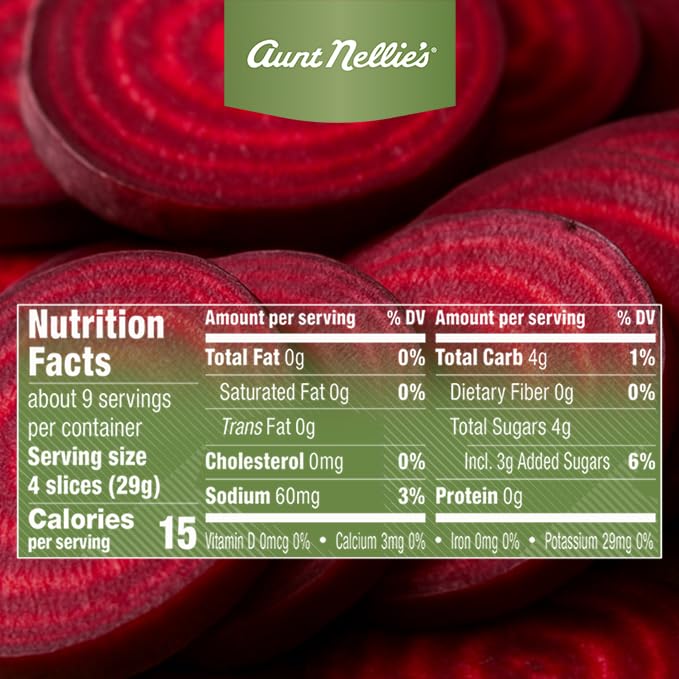 Aunt Nellie’s Sliced Pickled Beets | Tangy, Earthy, Sweet and Delicious | Deep Vibrant Ruby Red-Purple | Grown in the USA | Smoothies, Salads, Side Dishes (16oz, 4-Pack) - Image 7