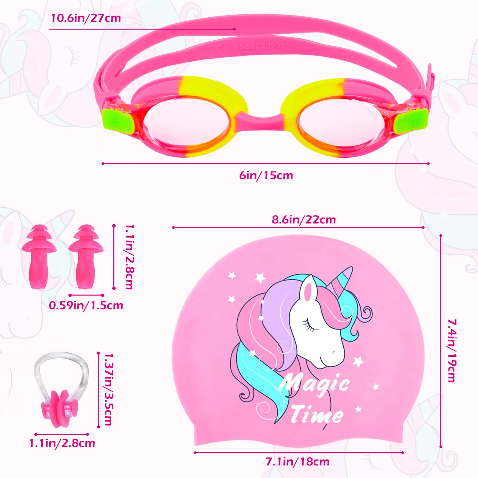 AuSletie Kids Swim Caps for Girls, Toddler Silicone Swimming Cap for Kids, Durable Comfortable Swimming Caps for Girls - Image 6