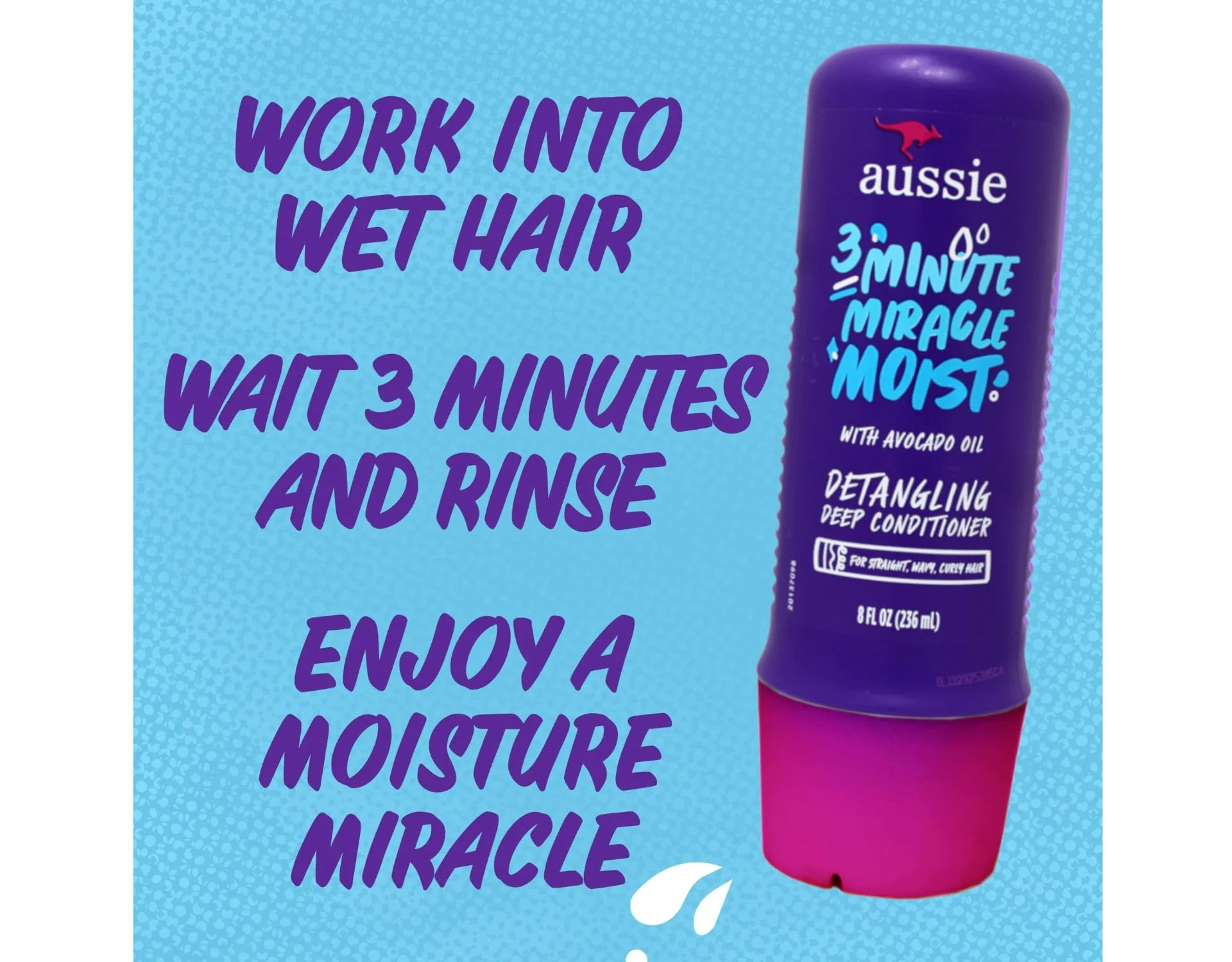 Aussie 3 Minute Miracle Moist Deep Conditioner 8 oz. - Image 3