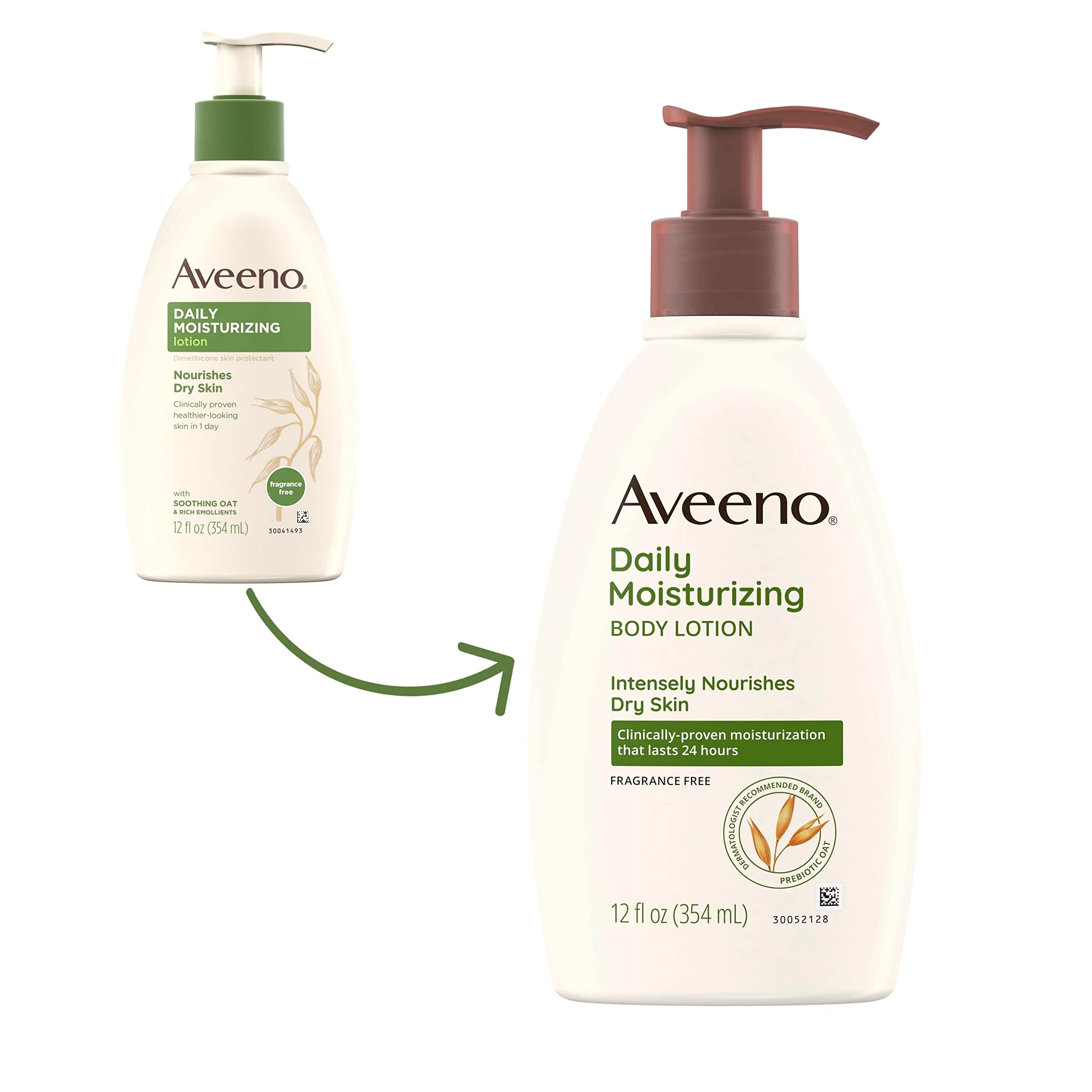 Aveeno Daily Moisturizing Body Lotion with Soothing Oat and Rich Emollients to Nourish Dry Skin, Fragrance-Free, 12 Fl Oz (Pack of 6) - Image 8