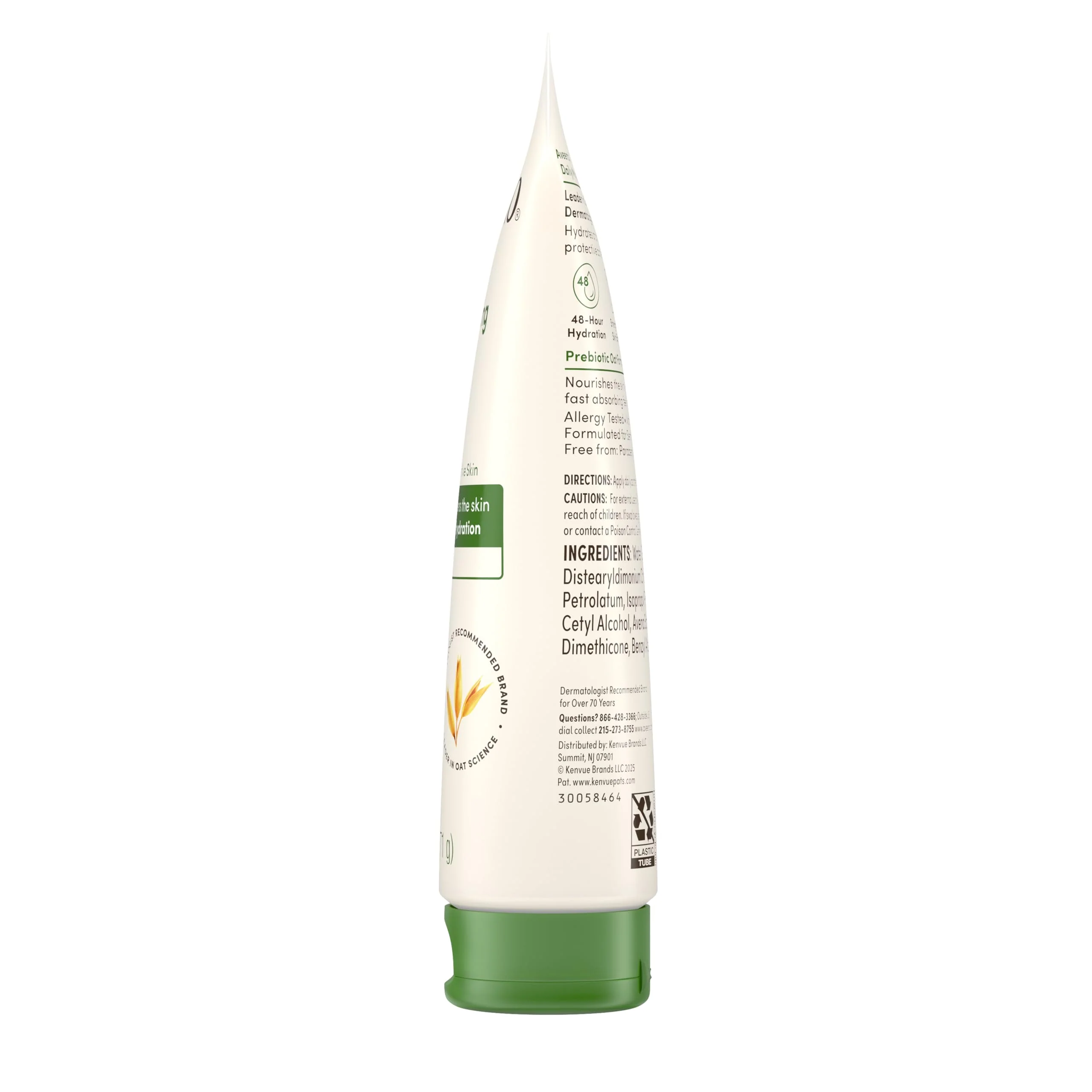 Aveeno Daily Moisturizing Body Lotion with Soothing Prebiotic Oat, Gentle Lotion Nourishes Dry Skin With Moisture, Paraben-, Dye- & Fragrance-Free, Non-Greasy & Non-Comedogenic, 2.5 fl. oz, 3 Pack - Image 7