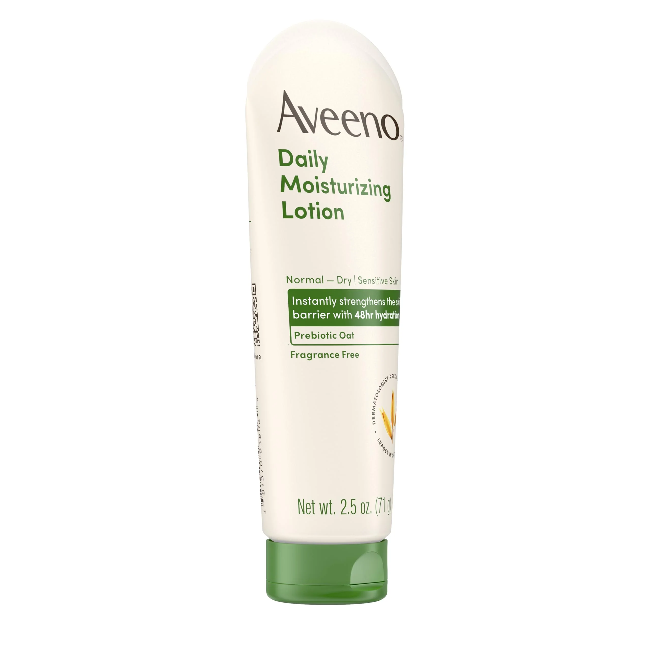 Aveeno Daily Moisturizing Body Lotion with Soothing Prebiotic Oat, Gentle Lotion Nourishes Dry Skin With Moisture, Paraben-, Dye- & Fragrance-Free, Non-Greasy & Non-Comedogenic, 2.5 fl. oz, 3 Pack - Image 8