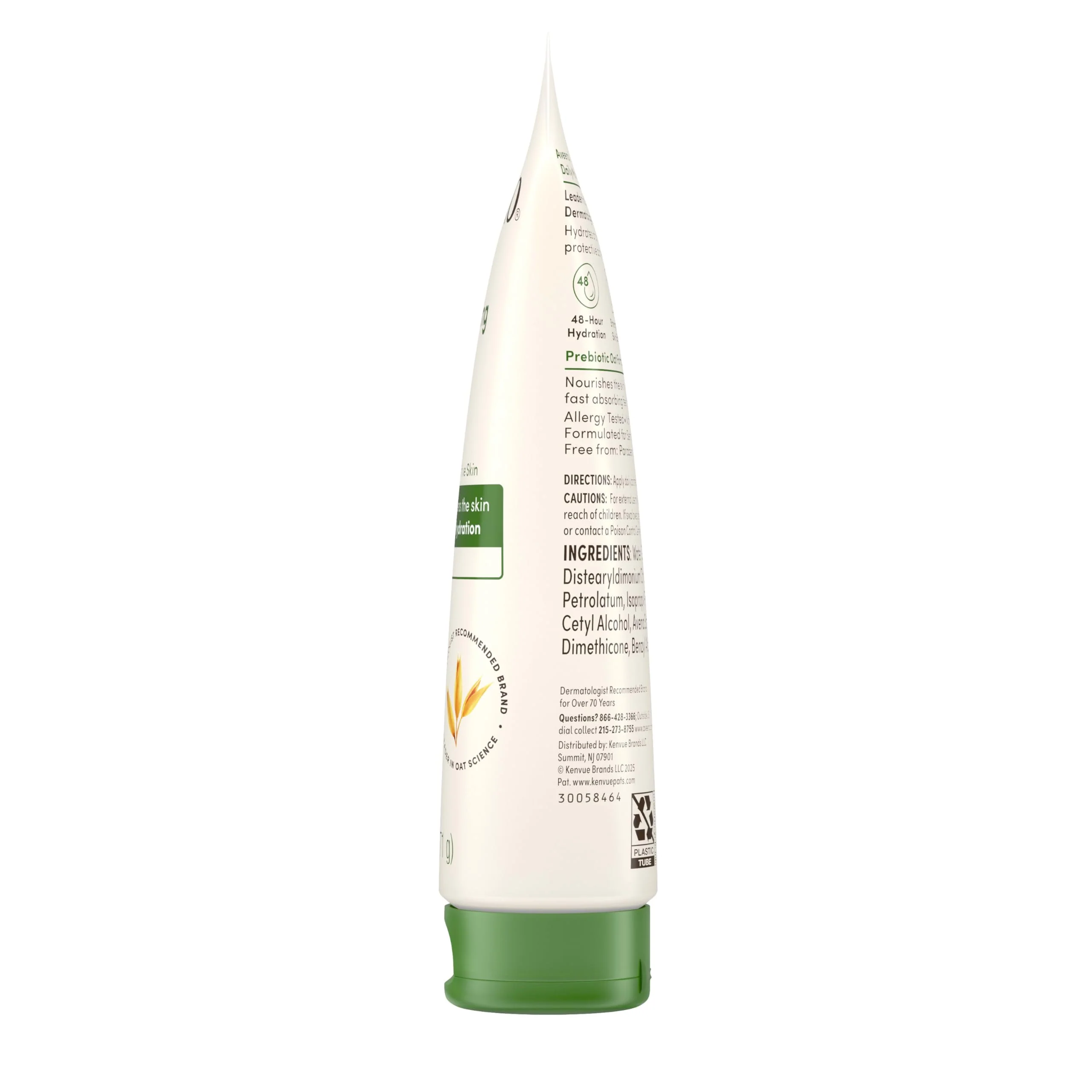 Aveeno Daily Moisturizing Body Lotion with Soothing Prebiotic Oat, Gentle Lotion Nourishes Dry Skin With Moisture, Paraben-, Dye- & Fragrance-Free, Non-Greasy & Non-Comedogenic, 2.5 fl. Oz - Image 7