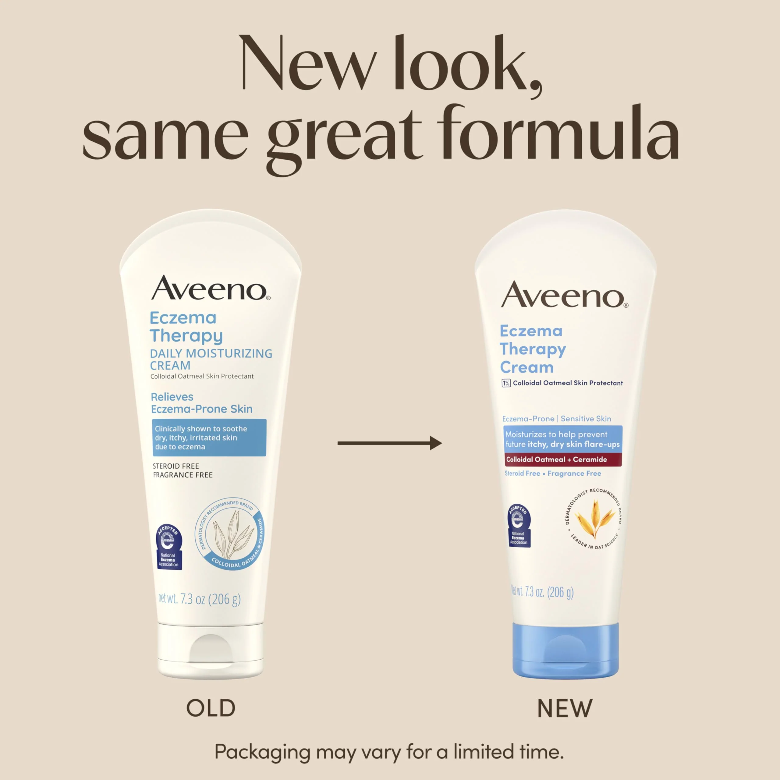 Aveeno Eczema Therapy Daily Moisturizing Body Cream for Itchy, Dry, Sensitive Skin, Soothing Eczema Relief Cream, Colloidal Oatmeal Skin Protectant, Dye-, Steroid- & Fragrance-Free, 7.3 oz - Image 10