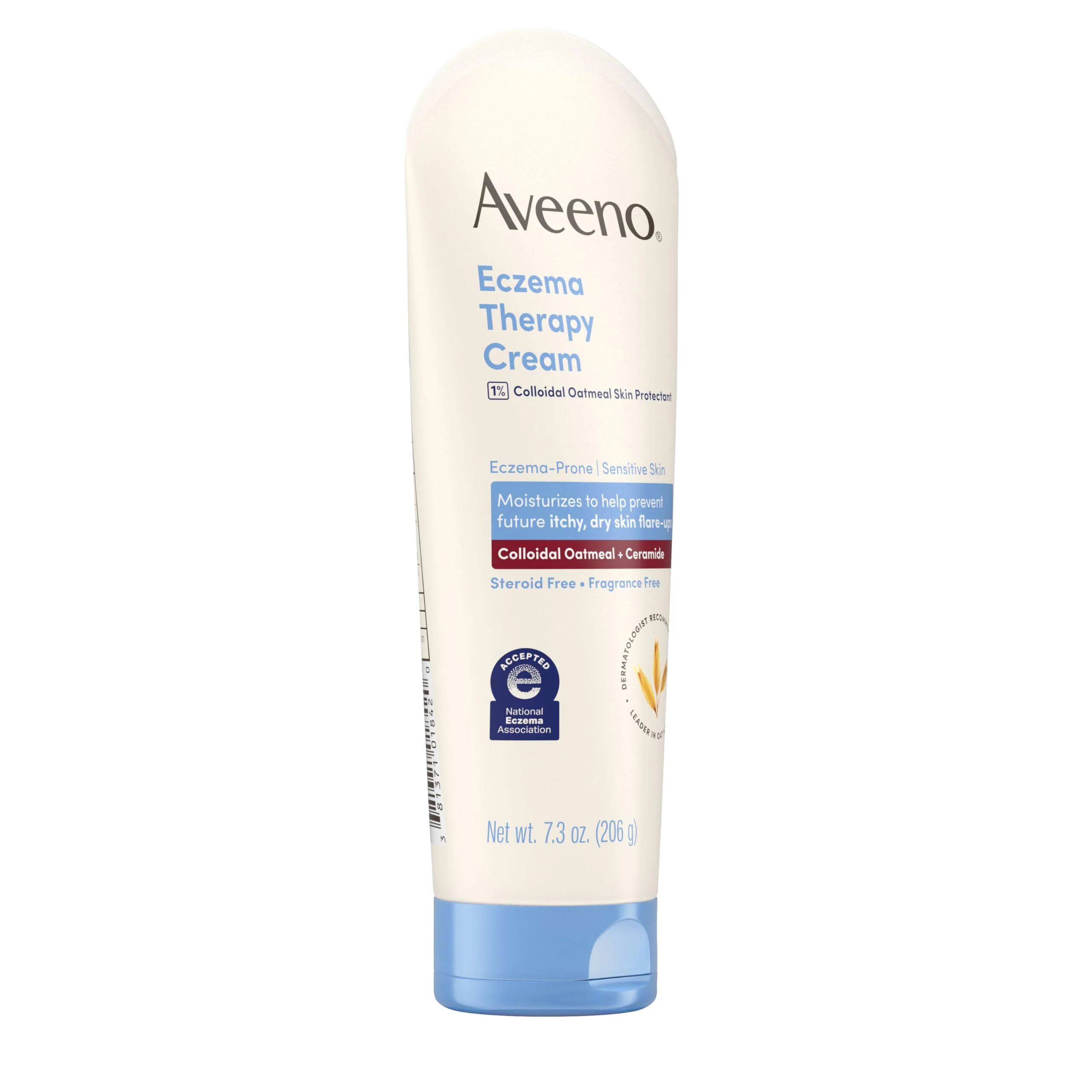 Aveeno Eczema Therapy Daily Moisturizing Body Cream for Itchy, Dry, Sensitive Skin, Soothing Eczema Relief Cream, Colloidal Oatmeal Skin Protectant, Dye-, Steroid- & Fragrance-Free, 7.3 oz - Image 6