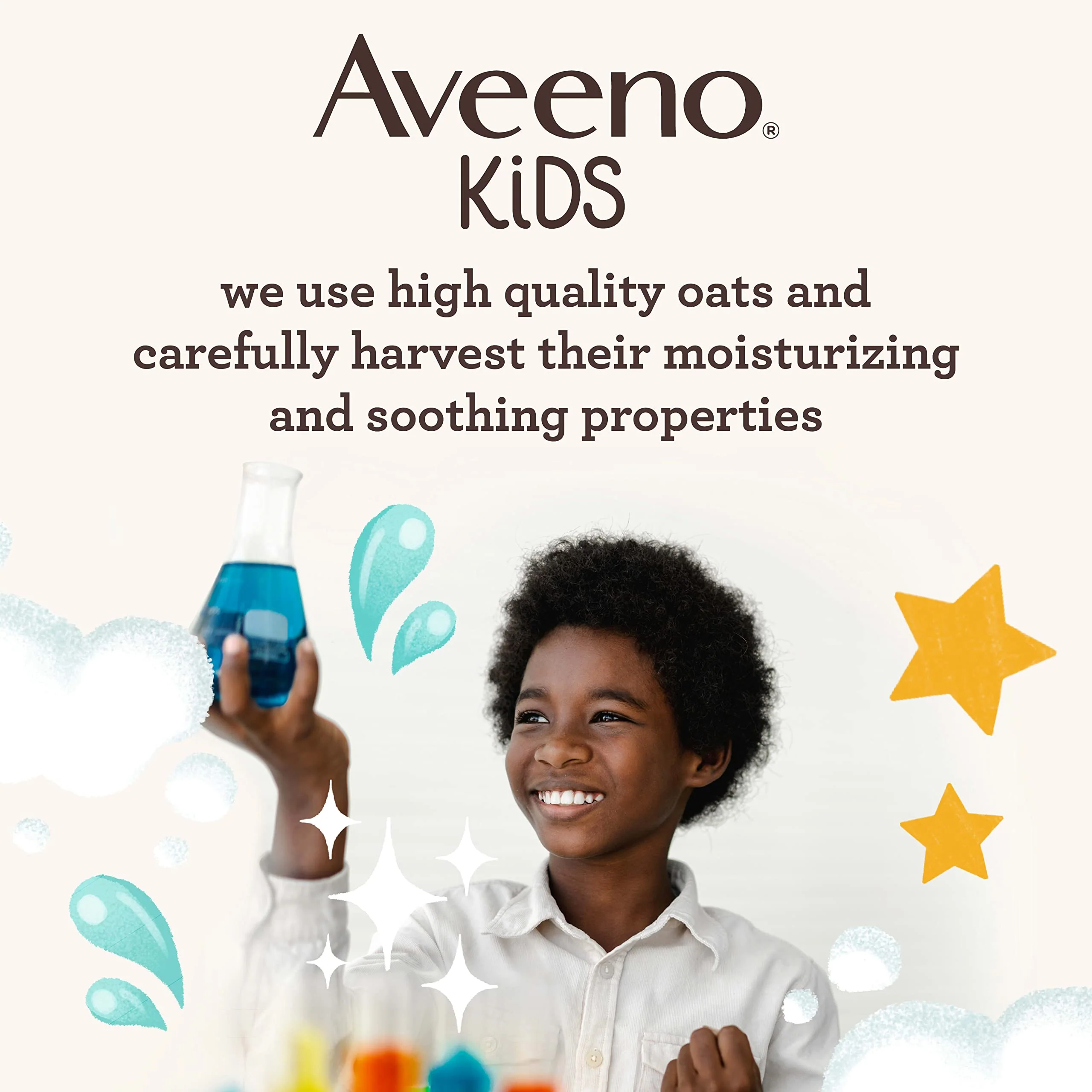 Aveeno Kids Face & Body Wash for Sensitive Skin, Oat Extract, Tear-Free, Non-Drying, Light Scent, Pump Dispenser, Hypoallergenic, Sulfate & Dye Free, 18 fl oz - Image 5