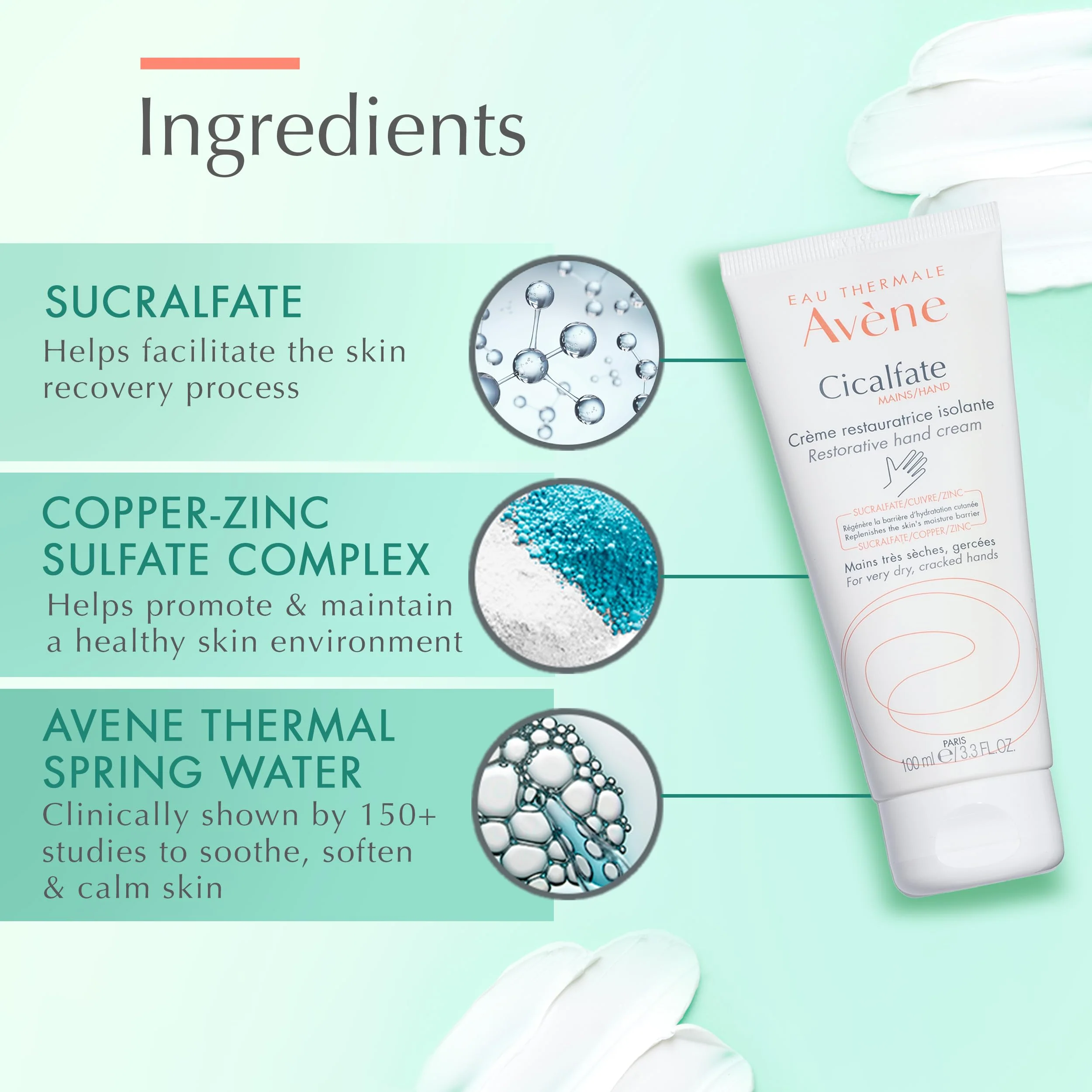Avène Cicalfate Hand Cream, Intense Nourishing Lotion for Dry Cracked Hands, 3.3 Oz - Image 4