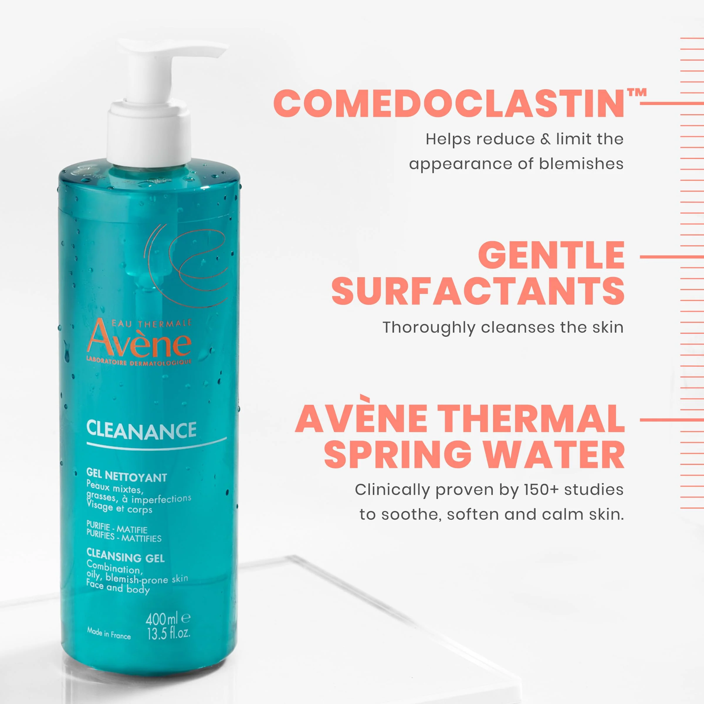 Avène Cleanance Cleansing Gel Soap Free Cleanser for Acne Prone, Oily, Face & Body, 13.5 Oz - Image 5