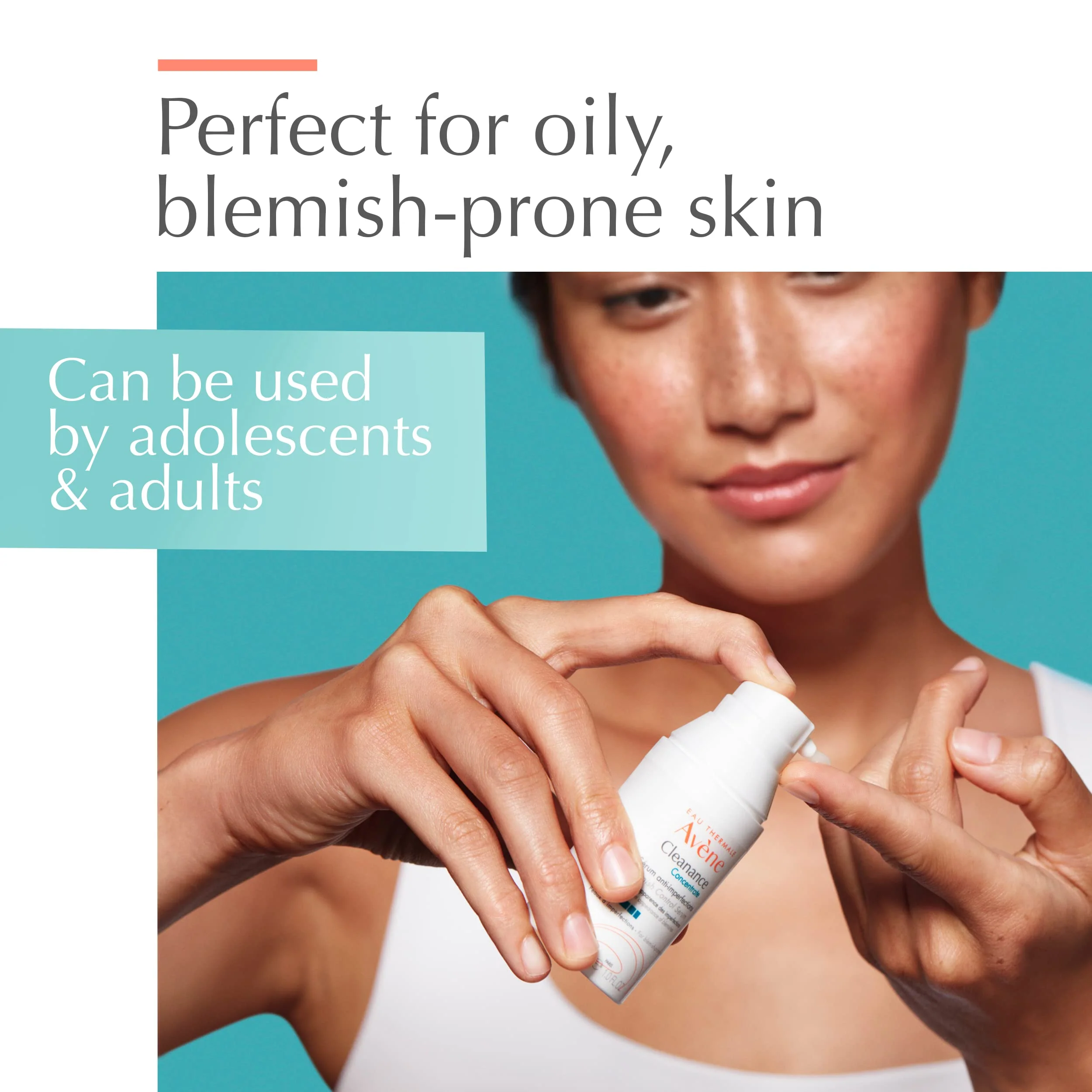 Avène Cleanance Concentrate Blemish Control Serum, clarifying water-gel, fragrance and silicone free, For acne-prone skin, airless pump, 1 fl. oz. - Image 3