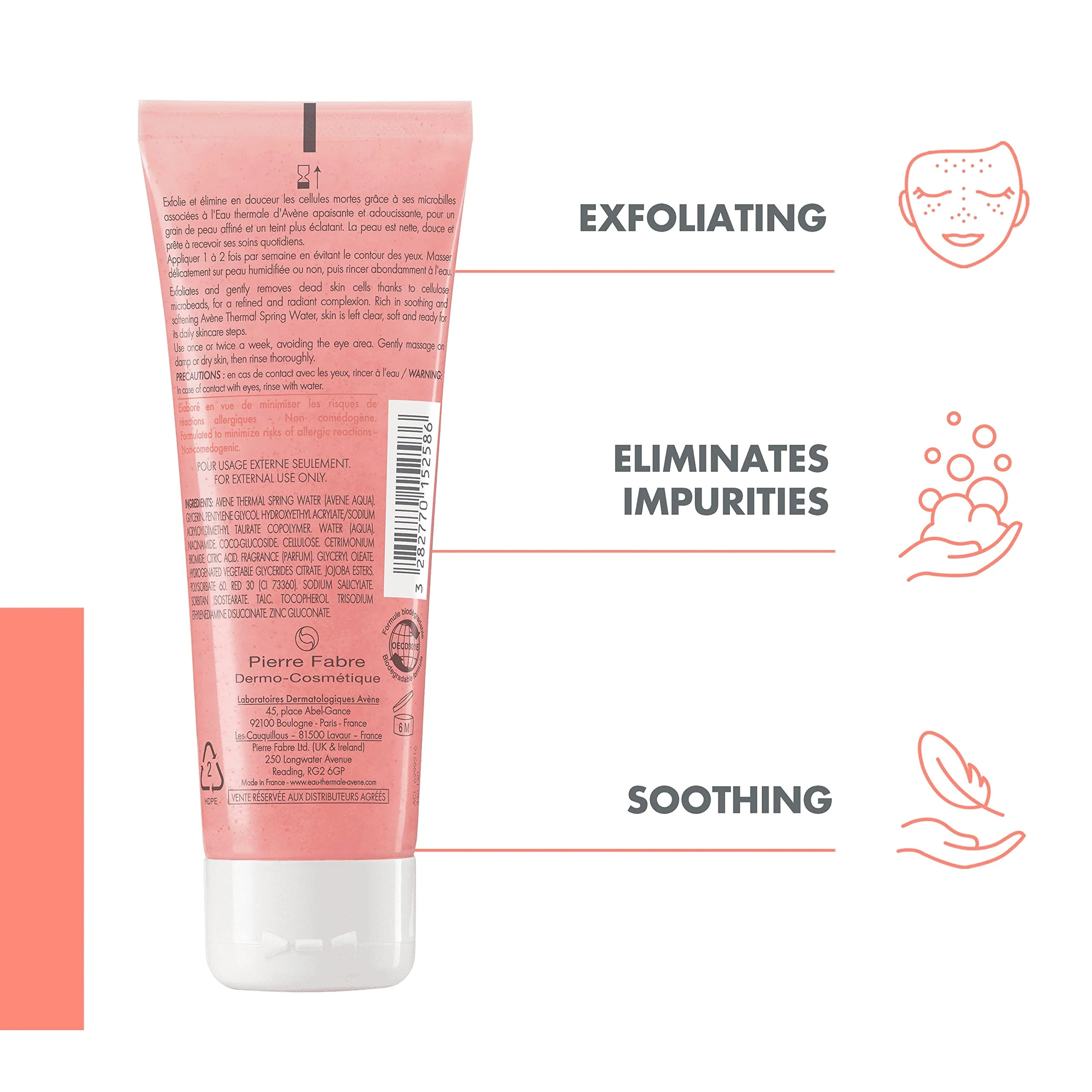 Avène Gentle Exfoliating Gel, Pore Scrub, Niacinamide, Non-Comedogenic, 2.5 Oz - Image 3