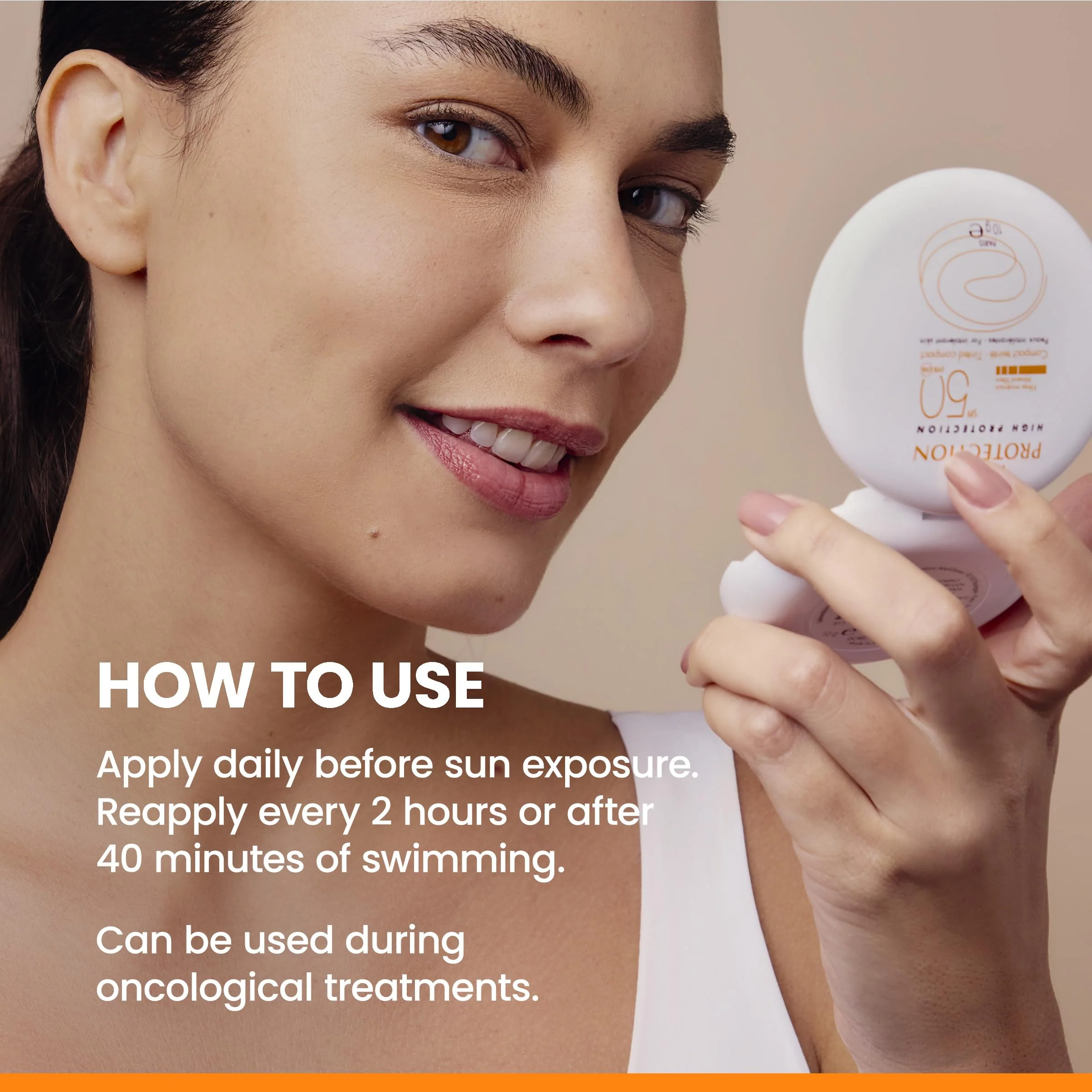 Avène High Protection Honey Tinted Compact, Broad Spectrum SPF 50+, UVA/UVB Blue Light Protection, Tinted sunscreen, 100% Mineral, Water Resistant, Does Not Contain Avène Thermale Spring Water 0.35 Oz - Image 5