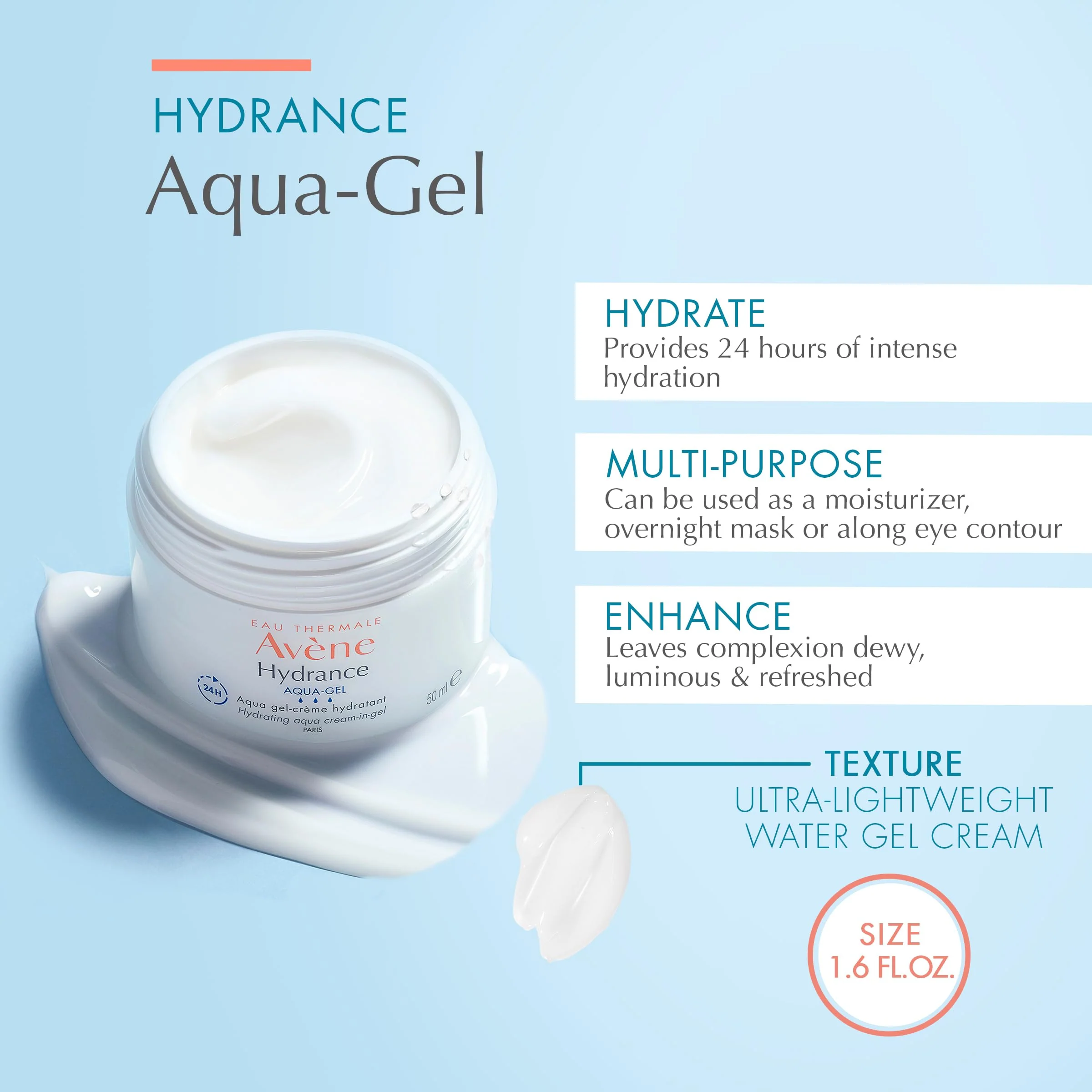Avène Hydrance Hydrating Aqua Cream-in-Gel, Antioxidant Protection - Image 7