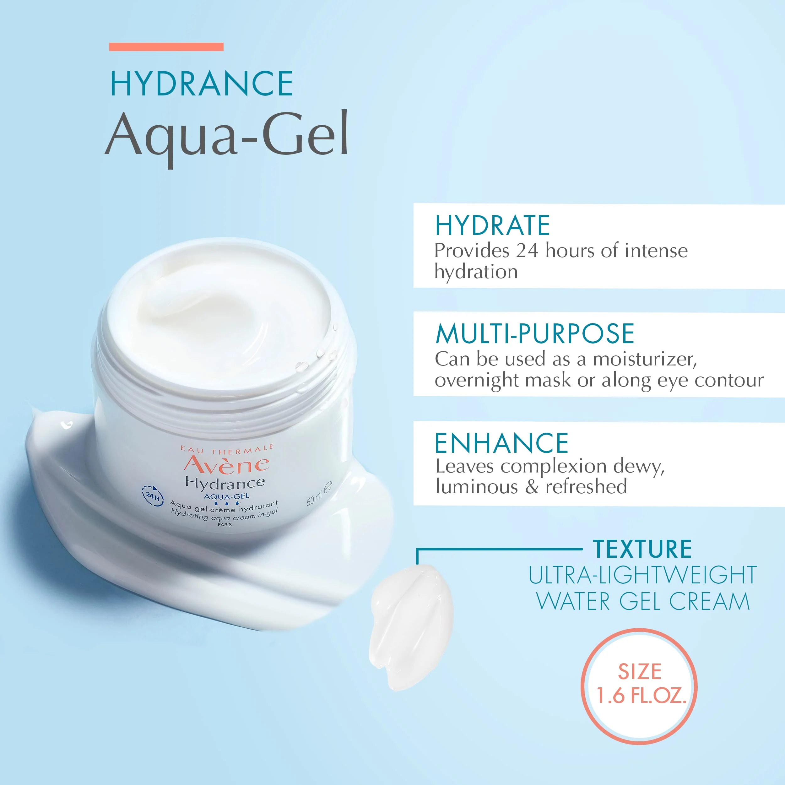 Avène Hydrance Hydrating Aqua Cream-in-Gel, Antioxidant Protection - Image 8