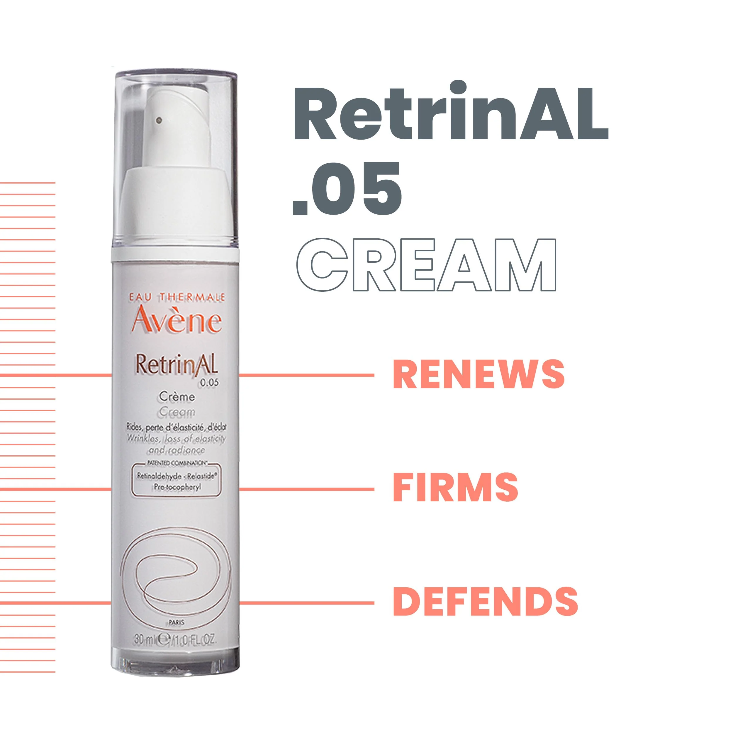 Avene RetrinAL 0.05 Cream, Retinaldehyde, Plump & Reduce the Appearance of Deep Lines & Wrinkles, 1.01 Oz - Image 5