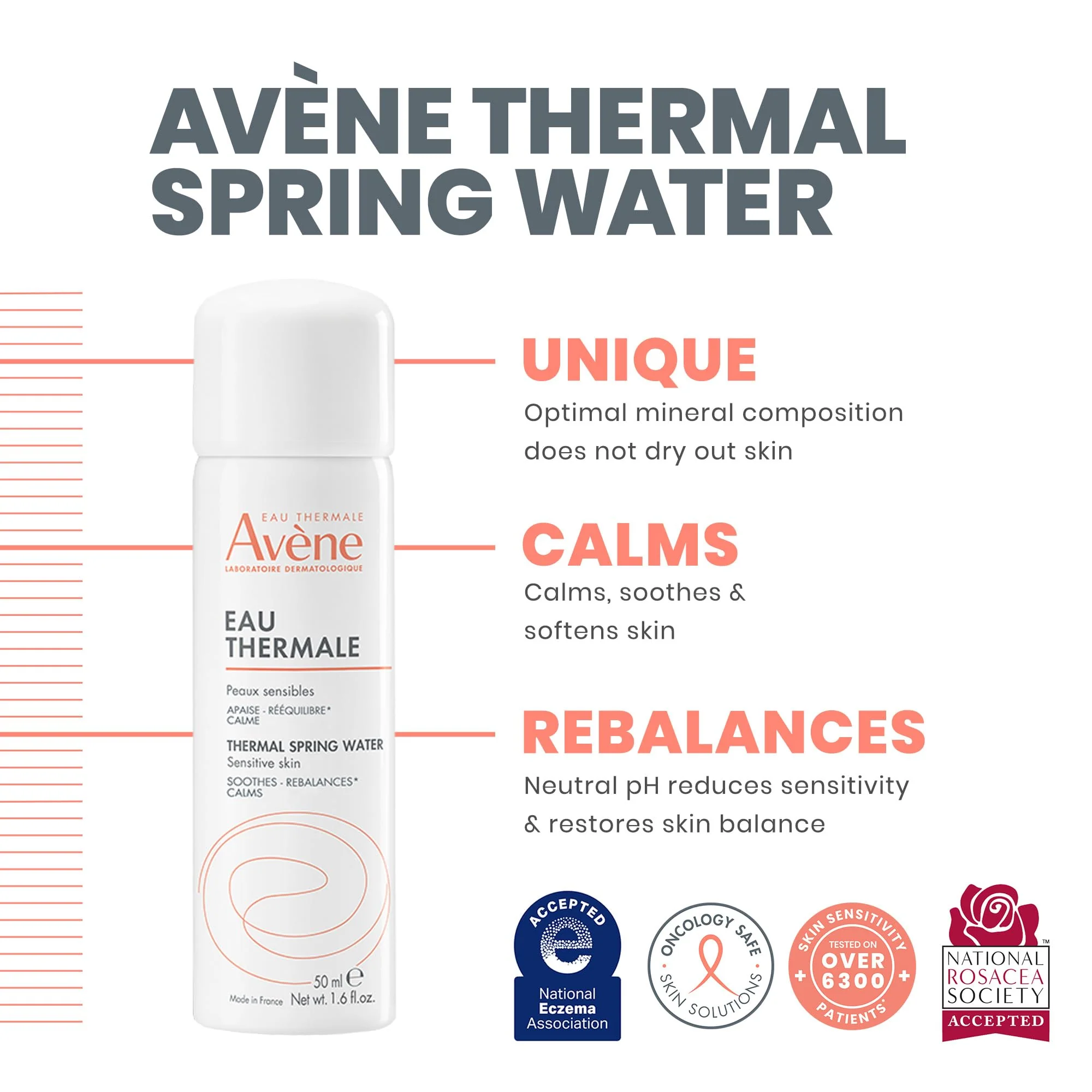 Avène Thermal Spring Water, Soothing Calming Facial Mist Spray for Sensitive Skin, 1.6 Oz - Image 8