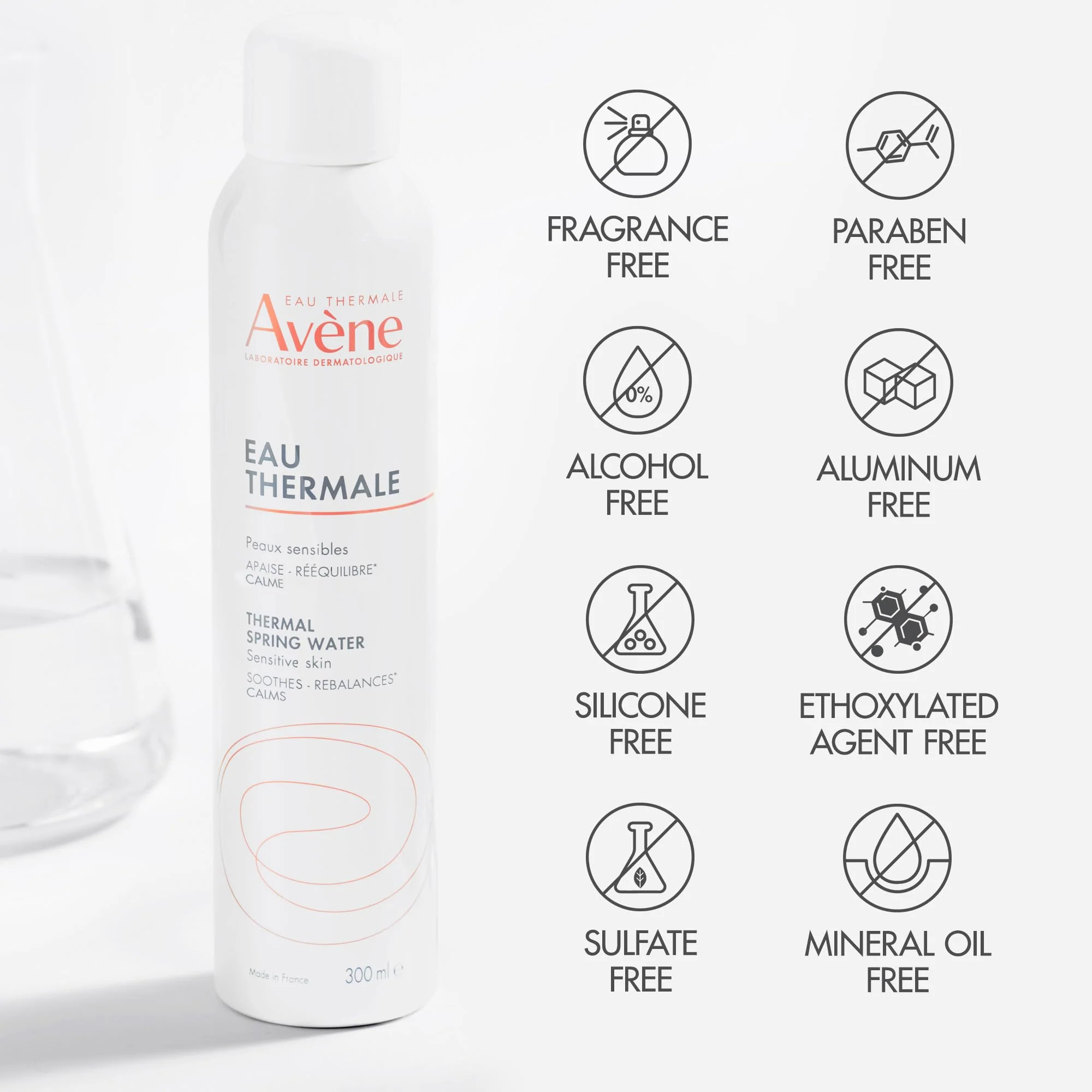 Avène Thermal Spring Water, Soothing Calming Facial Mist Spray for Sensitive Skin, Soothes, Softens + Calms Skin, Formulated with Mineral & Biological Properties 10.1 Oz - Image 3
