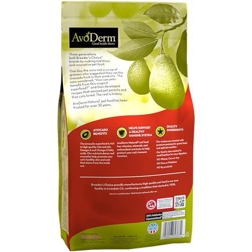 AvoDerm Natural Chicken & Herring Meal Formula - Adult Dry Cat Food 6 lb - Image 8