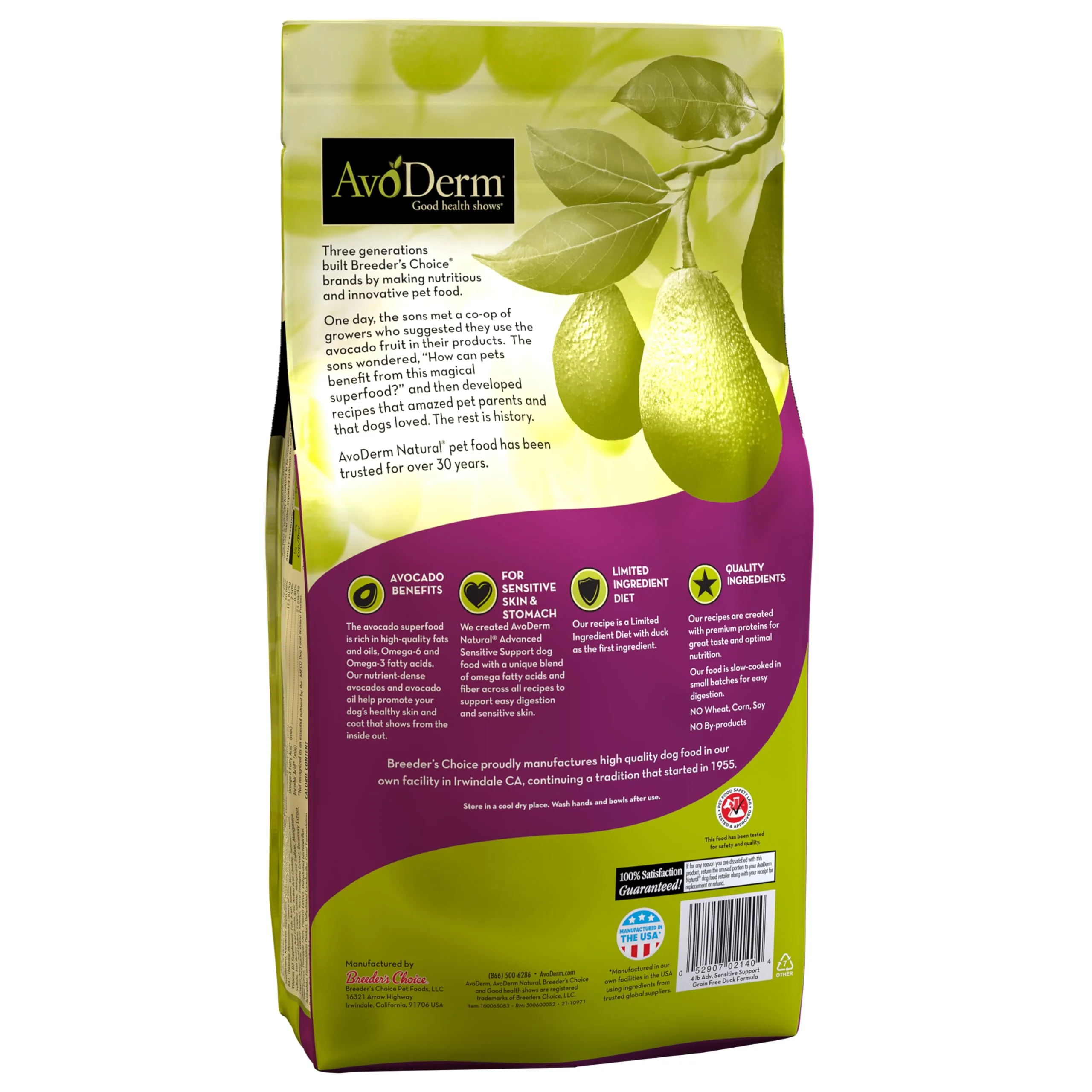 AvoDerm Natural Grain Free, Revolving Menu Duck Recipe Dry Dog Food, for Sensitive Skin and Stomach, 4 lb - Image 7