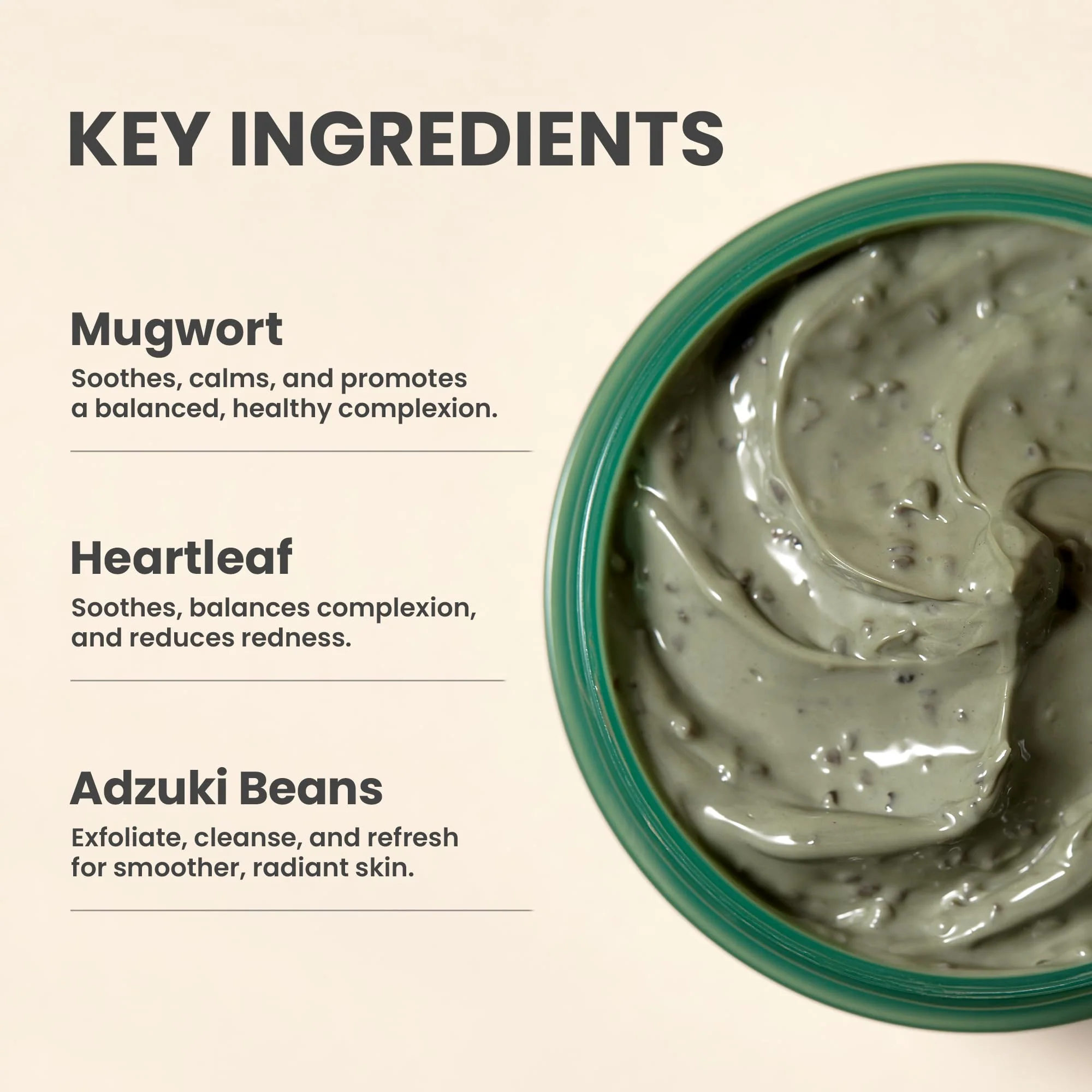 AXIS-Y Mugwort Pore Clarifying Wash Off Pack - Face Exfoliator Targets Clogged Pores, Whitehead & Blackhead Remover - Vegan Korean Skin Care Glass Skin Clay Mask - 3.38 fl. oz. - Image 6