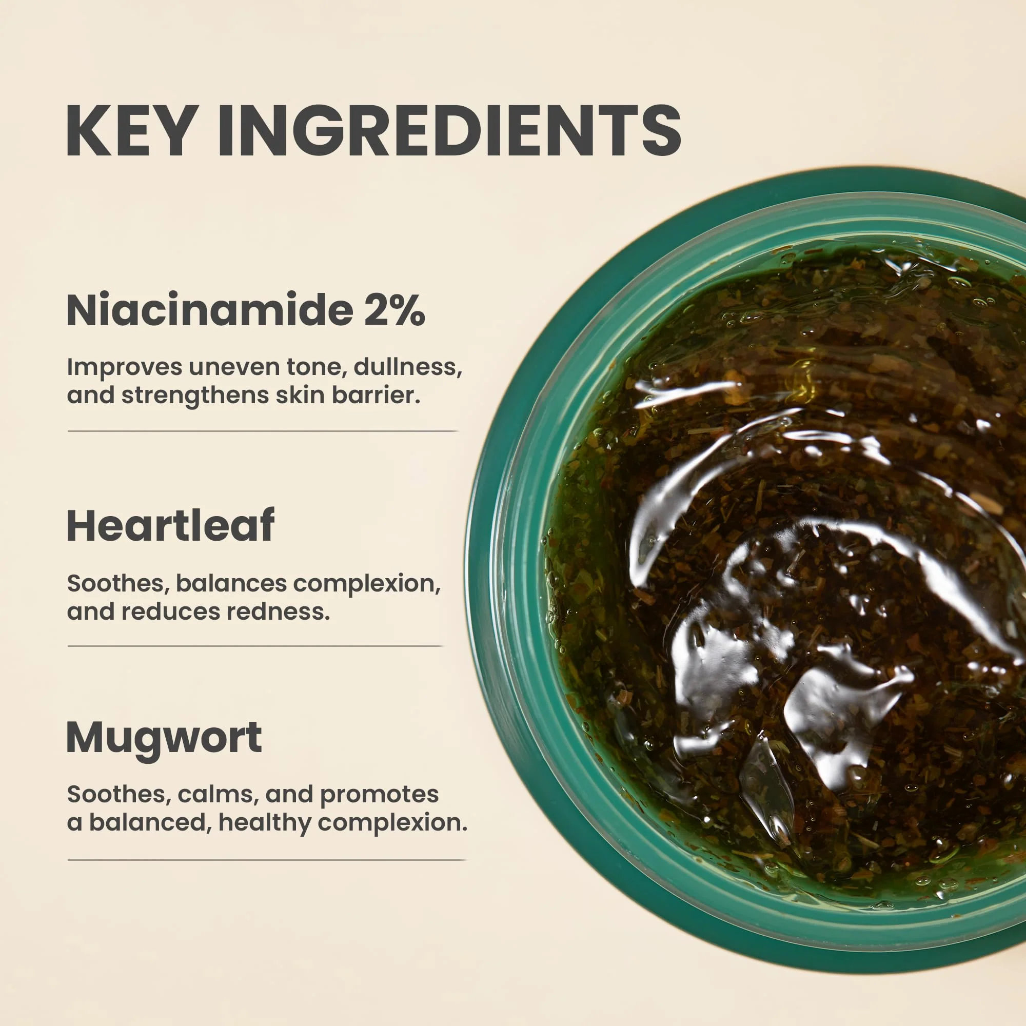 AXIS-Y New Skin Resolution Gel Mask Mugwort with 2% Niacinamide - Spot Treatment for Face, Barrier Repair & Brightening - Vegan Korean Skin Care Face Mask - 3.38 fl. oz. - Image 6