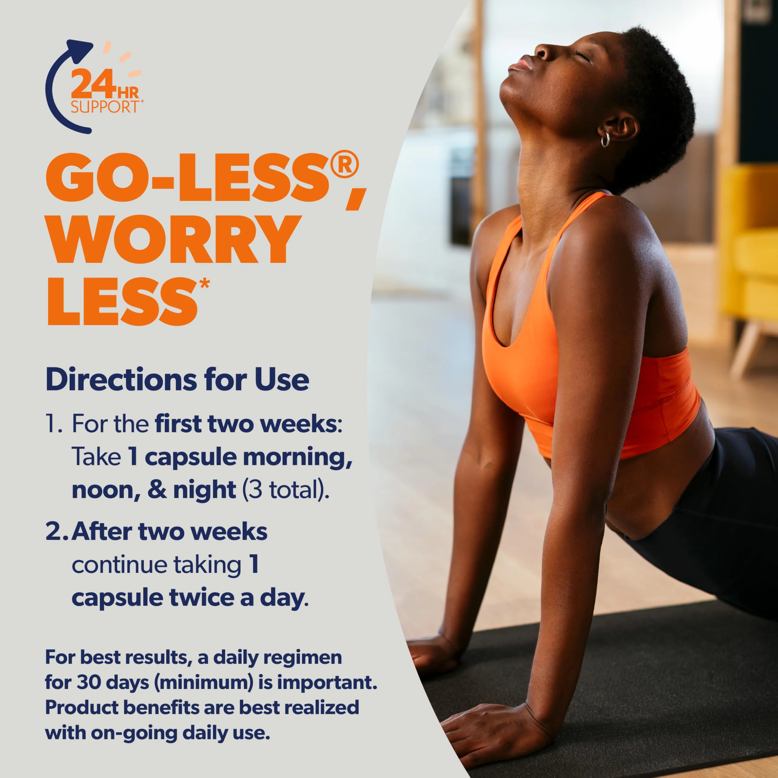 AZO Bladder Control with Go-Less Daily Supplement | Helps Reduce Occasional Urgency* | Helps reduce occasional leakage due to laughing, sneezing and exercise | 54 Count Capsules - Image 4