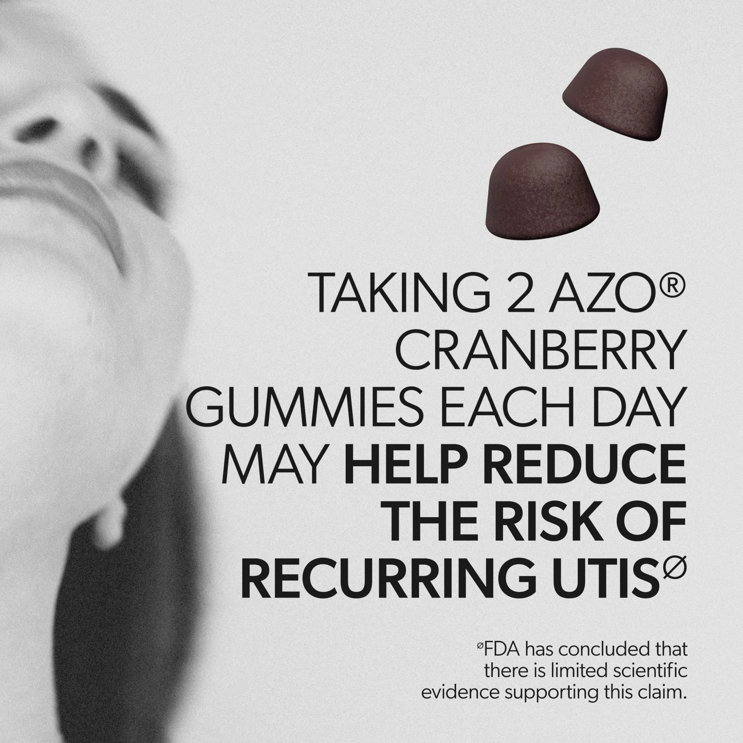 AZO Cranberry Urinary Tract Health Gummies Dietary Supplement 2 Gummies = Glass Cranberry Juice Helps Cleanse Protect Natural Berrylicious Flavor Gummies, Non-GMO, 40 Count - Image 4