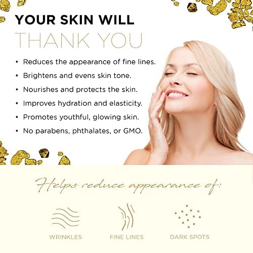 Azure Cosmetics 24K Gold Firming Face Mask- Anti Aging, Hydrating, Toning & Firming Facial Sheet - Helps Reduce Wrinkles & Fine Lines - With Hyaluronic Acid & Collagen - Made in Korea - Pack of 5 - Image 2