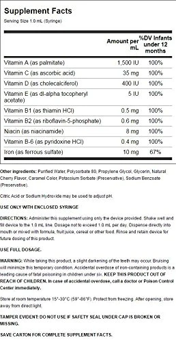 B Protected Pedia Poly-Vite Drops with Iron 1 2/3 fl Ounce Liquid - Image 3