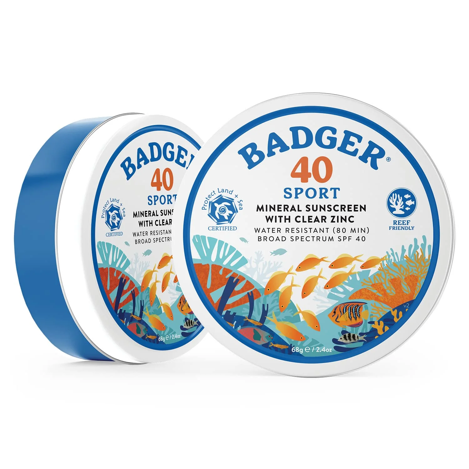 BADGER Clear Zinc Sunscreen Cream SPF40, 2.4 OZ - Image 5