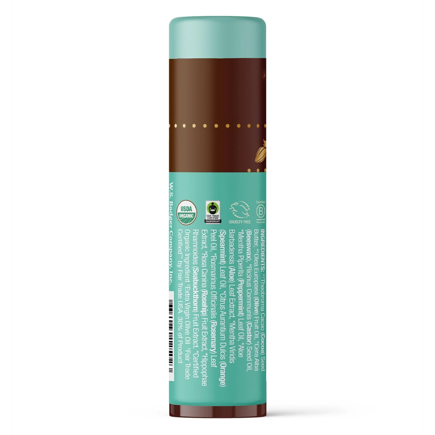 Badger Cool Mint Cocoa Butter Lip Balm, Long Lasting Hydrating Lip Care, 100% Organic Lip Balm, Large Size Stick, 4-pack - Image 5