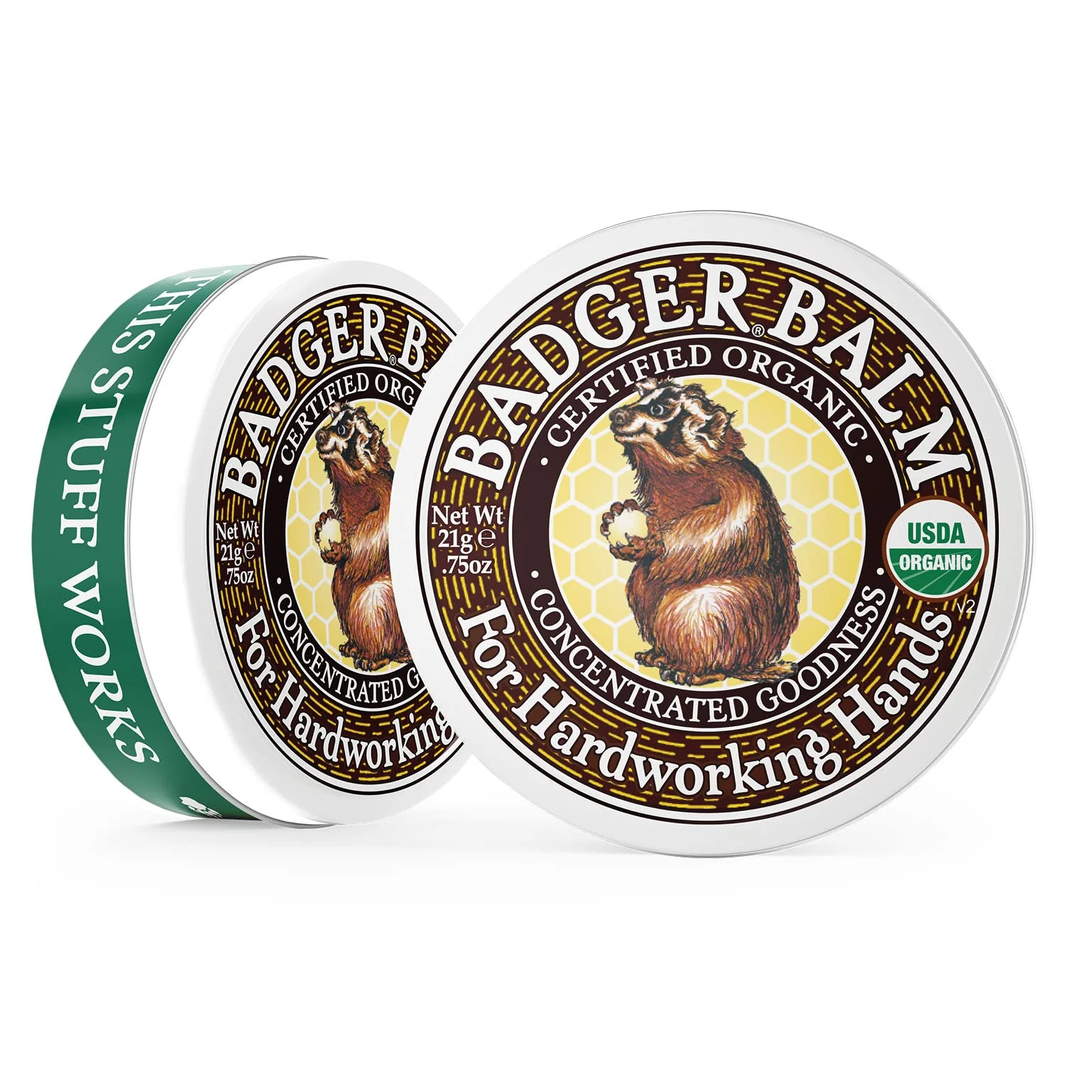Badger Healing Balm, Hard Working Hands Cream, Organic Hand Cream for Dry Cracked Hands, Long Lasting Hand Moisturizer/Dry Hands Treatment, .75 oz Tin, 3-Pack - Image 7