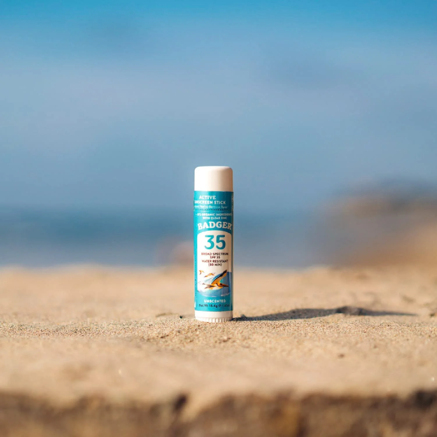 Badger Mineral Sunscreen Face Stick SPF 35, 97% Organic Unscented Zinc Oxide Travel Sunscreen, Coral Reef Safe Travel Size Stick, .65 oz - Image 3