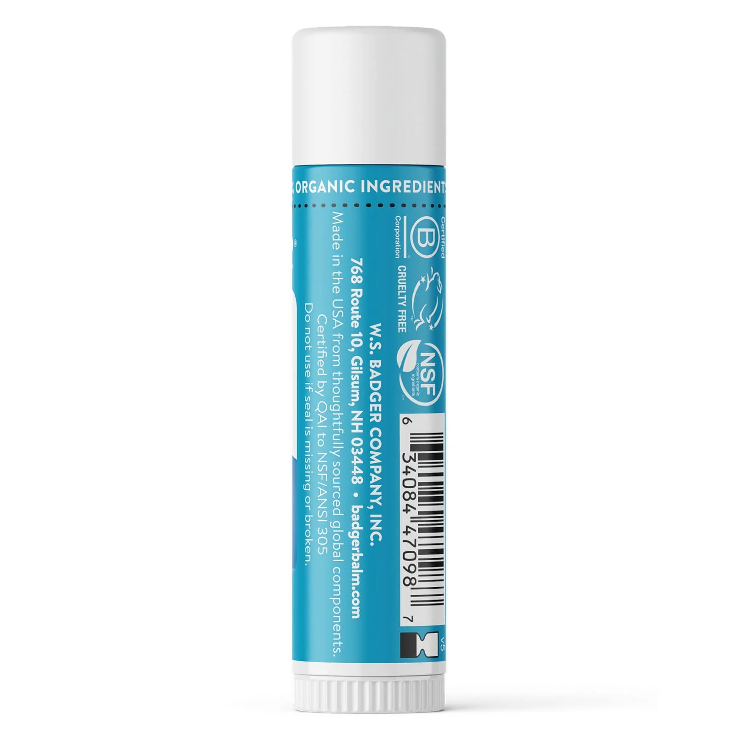 Badger Mineral Sunscreen Lip Balm SPF 15, Reef Safe, Zinc Oxide, Unscented, Travel Size, SPF Lip Balm Sunscreen Stick, .15 oz 4-Pack - Image 6