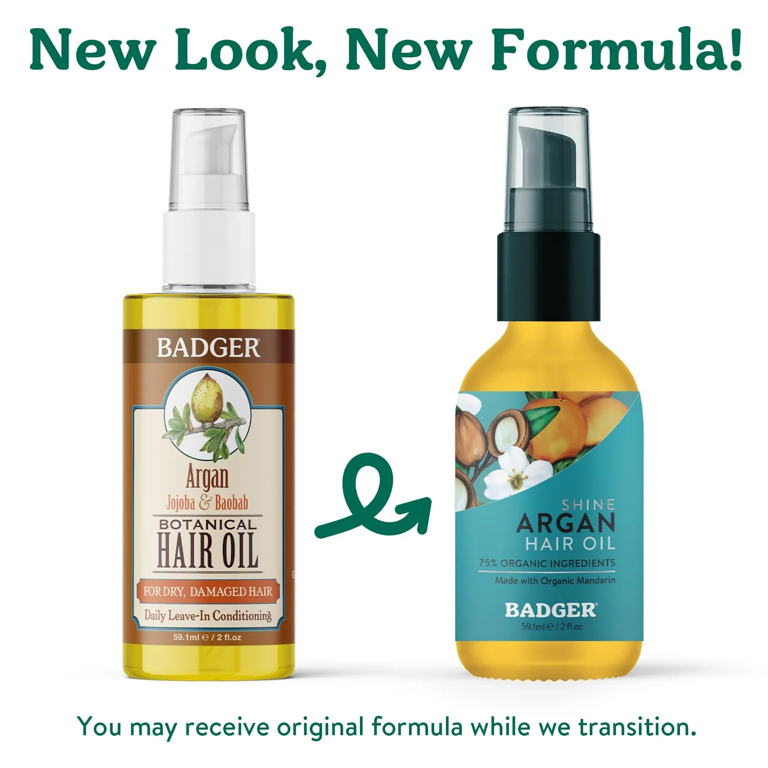 Badger Organic Argan Hair Oil, Restore a Healthy Shine to Dry Brittle Hair, Organic Moroccan Argan Oil Hair Moisturizer/Hair Serum, 2 fl oz Glass Bottle - Image 5
