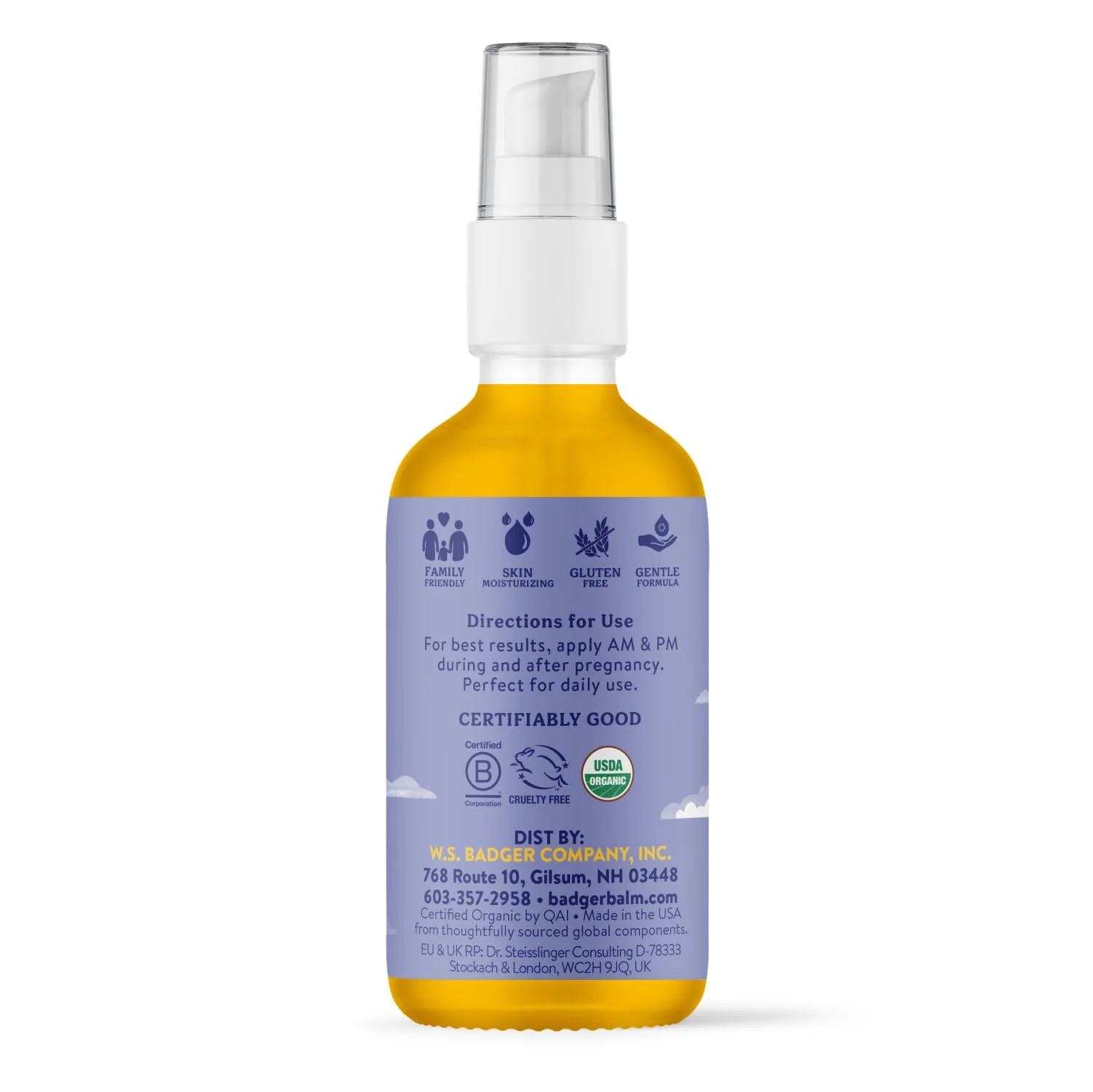 Badger Organic Pregnant Belly Oil - Jojoba & Coconut - 4 oz. - Image 7