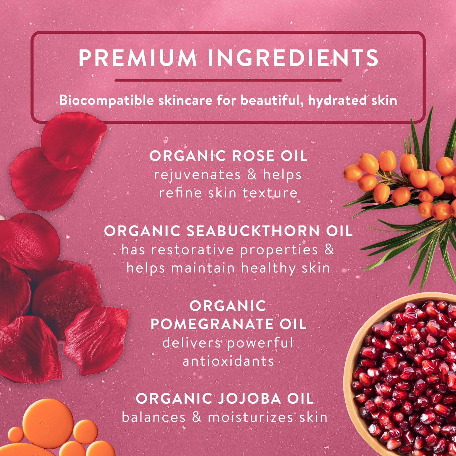 Badger Rose Body Oil, 100% Organic Rose Scented Body Oil, All Natural Body Moisturizer, Organic Jojoba & Rose Oils Soothe Dry Skin, 4 fl oz Glass Bottle - Image 7