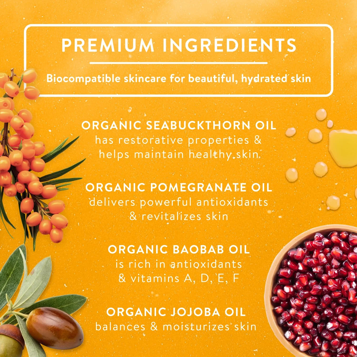 Badger Seabuckthorn Face Oil, Organic Face Moisturizer for Women & Men, Nourishing & Soothing Organic Jojoba, Baobab & Vitamin E Oil, Vegan Antioxidant Rich Facial Oil, 1 fl oz Glass Bottle - Image 7