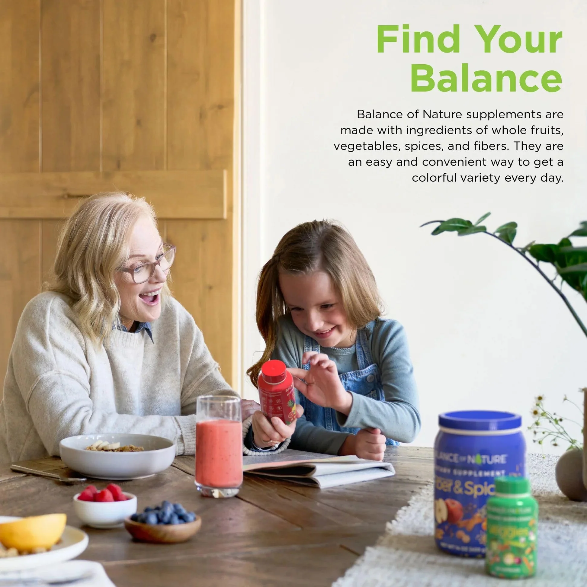 Balance of Nature Fruits & Veggies Supplements - Whole Fruit and Vegetable Ingredients for Women, Men, and Kids - 90 Fruits Capsules, 90 Veggies Capsules - 1 Set - Image 4