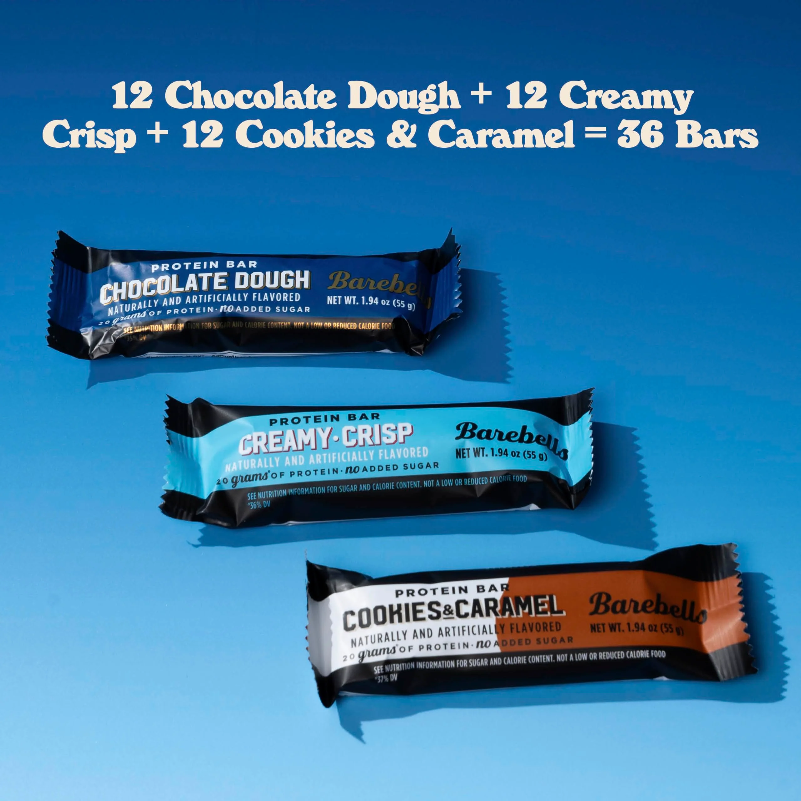 Barebells Starter Pack (3 Mix Pack) – 36 Total Bars, High Protein Snack, with 20g Protein & No Added Sugar – On-the-Go Breakfast or Post-Workout Treat, Cookies and Caramel, Creamy Crisp, Brownie Dough - Image 5