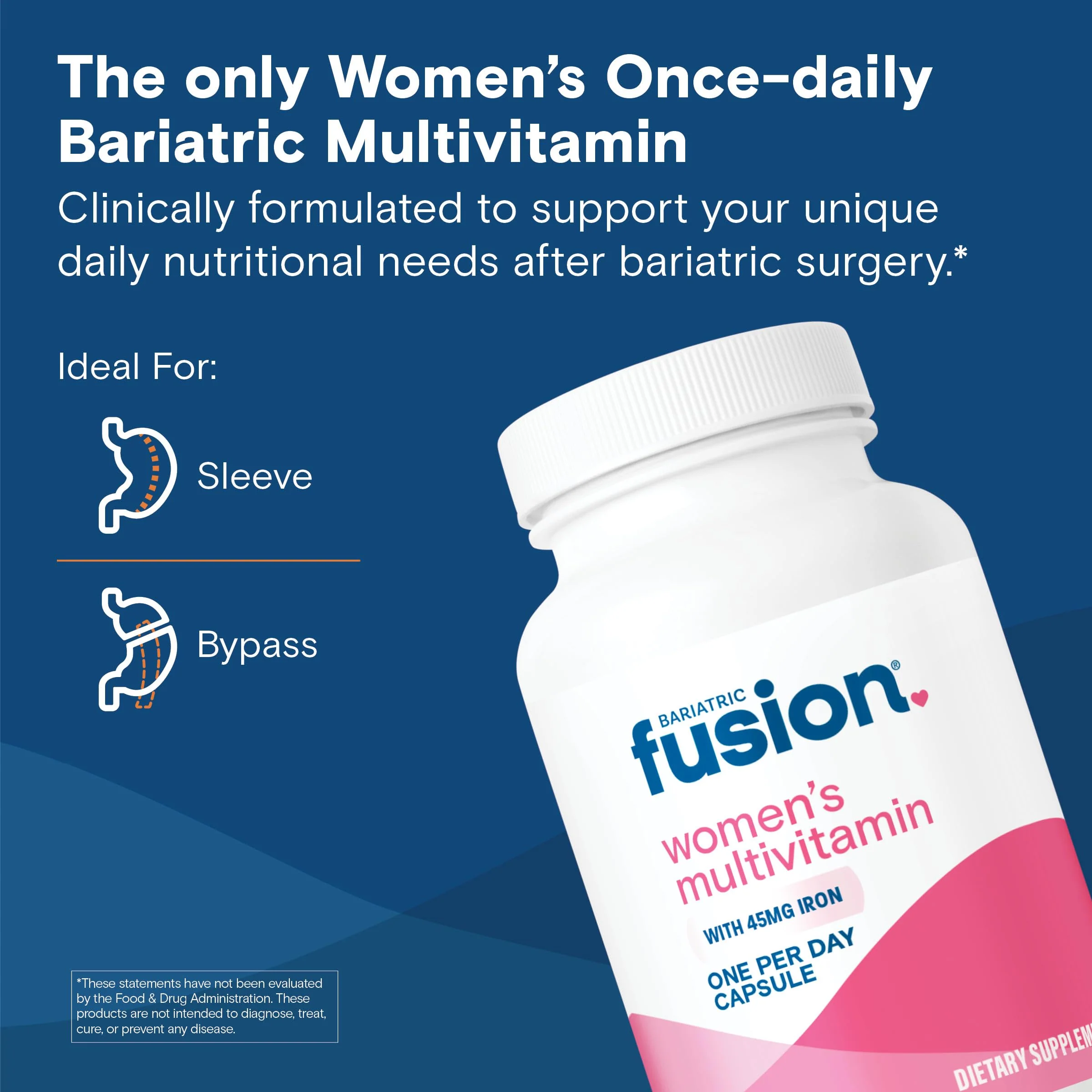 Bariatric Fusion One Per Day Bariatric Multivitamin with Iron for Women | with Hair and Nails Vitamins Blend | Gastric Bypass and Sleeve Gastrectomy | 30 Capsules | 1 Month Supply - Image 8