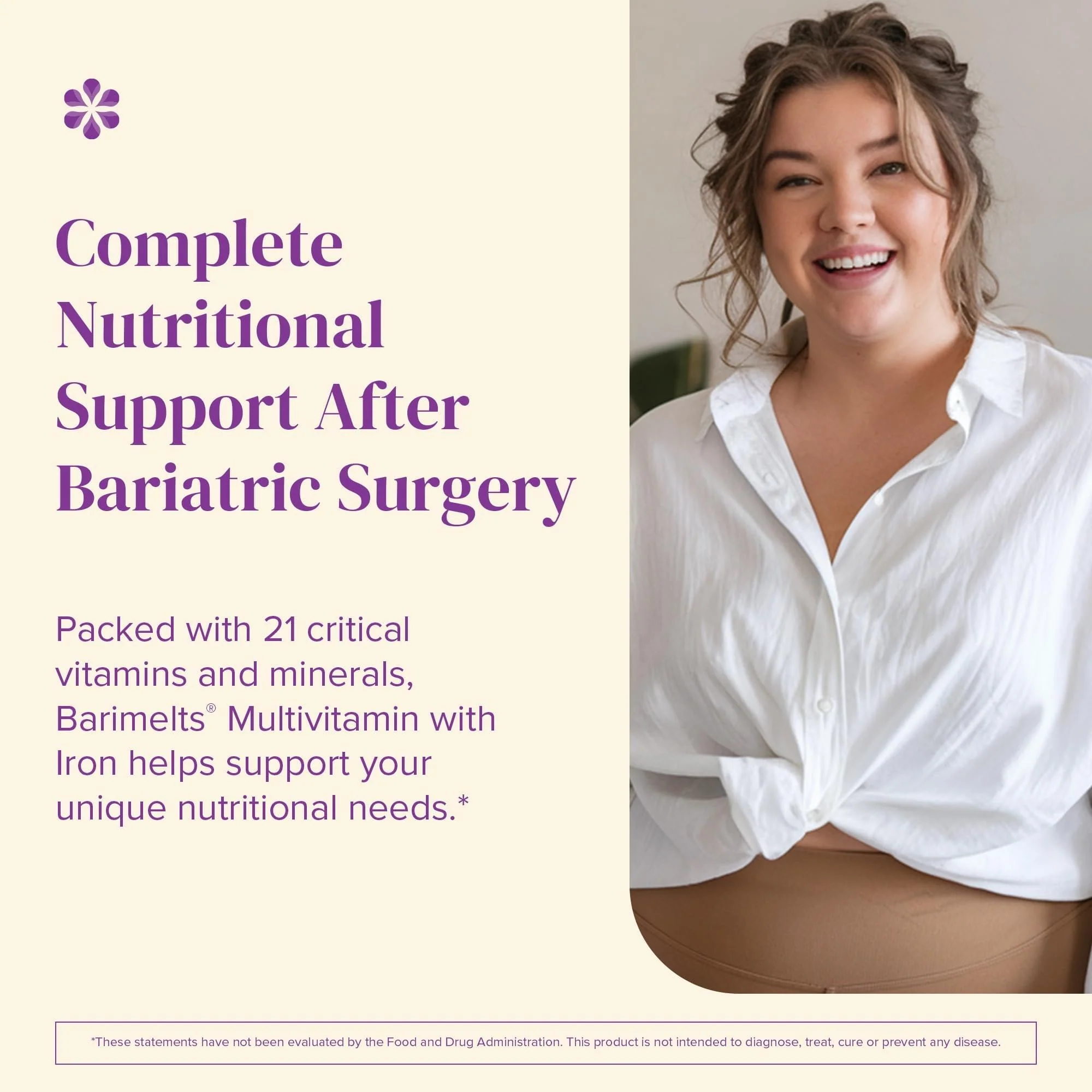BariMelts Bariatric Multivitamin with Iron, 60 Fast-Dissolving Tablets (1-Month Supply), Sugar-Free Bariatric Vitamins for Women, Natural Fruit Flavor - Image 6