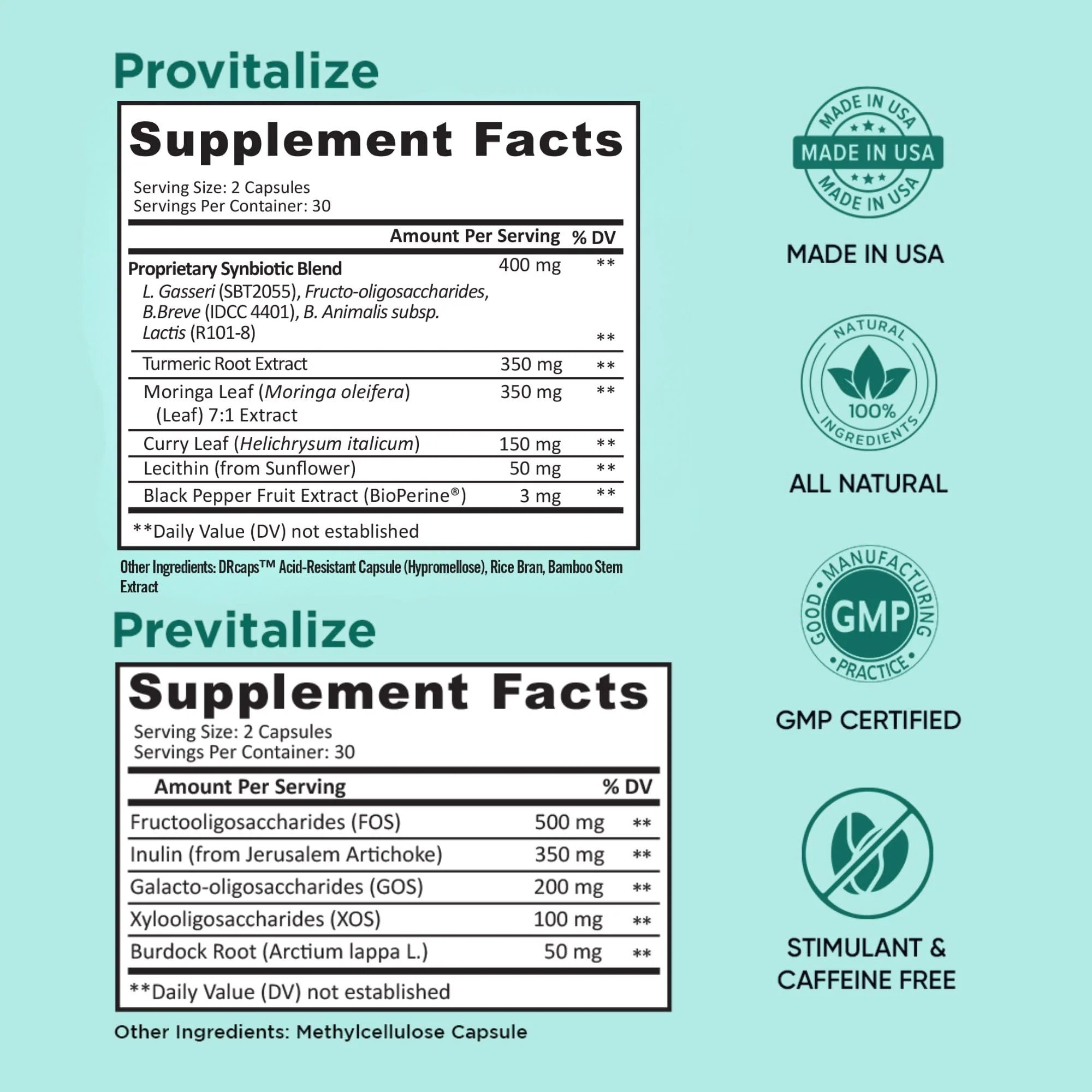 BB Company Slim Gut Bundle | Menopause Prebiotics and Probiotics for Women | Gut Vitamins for Digestive Health | Supports Joint Health & Sexy Midsection | Provitalize & Previtalize | 30 Day Supply - Image 8