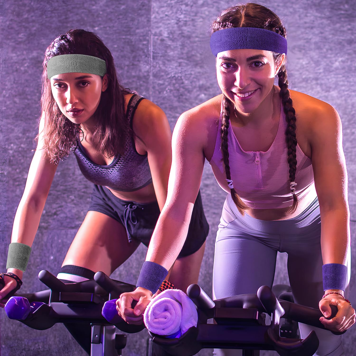 BEACE Sweatbands Sports Headband for Men & Women - Moisture Wicking Athletic Cotton Terry Cloth Sweatband for Tennis, Basketball, Running, Gym, Working Out - Image 4