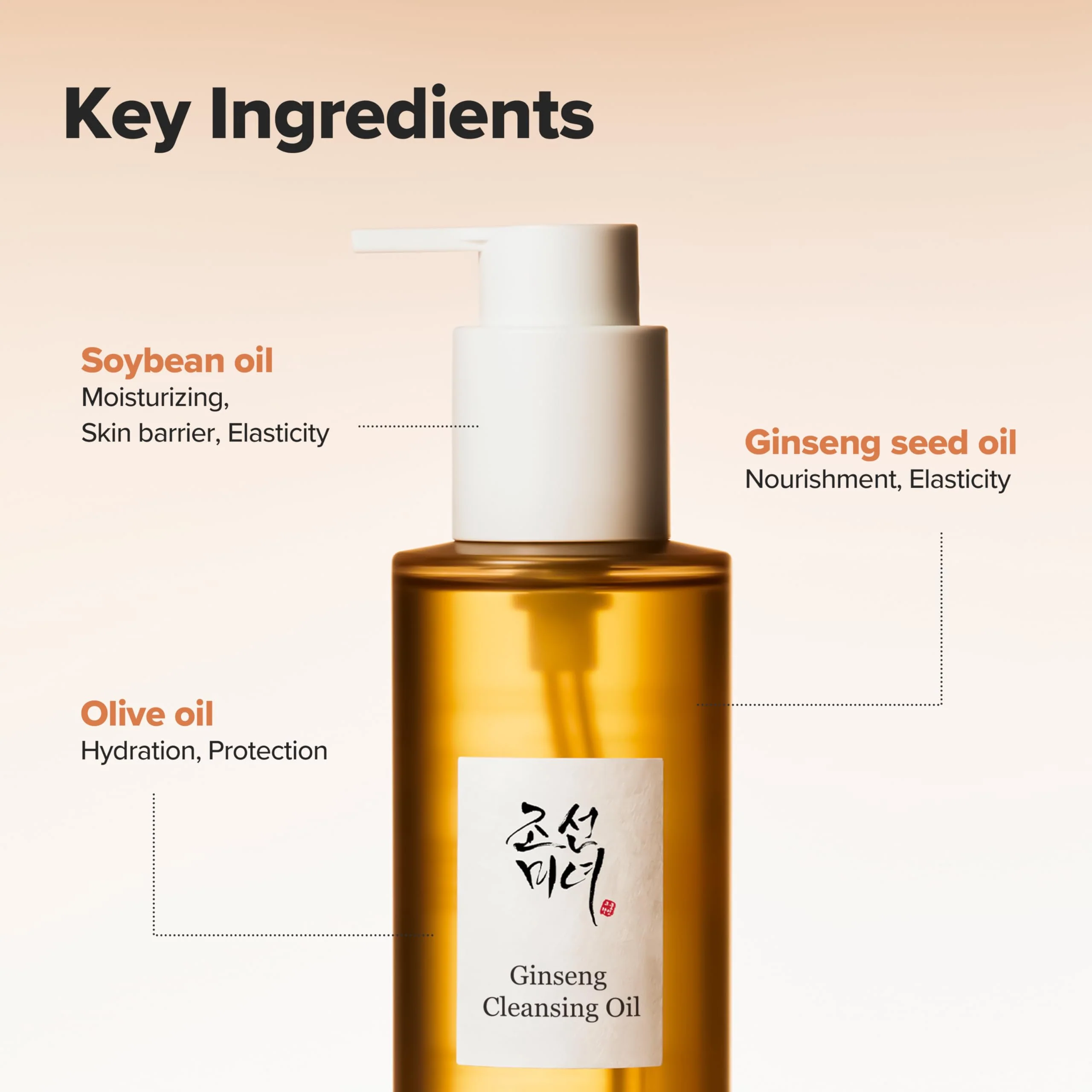 Beauty of Joseon Ginseng Cleansing Oil Waterproof Makeup Remover for Sensitive, Acne-Prone Facial Skin. Korean Skin Care for Men and Women, 210ml, 7.1 fl.oz - Image 5