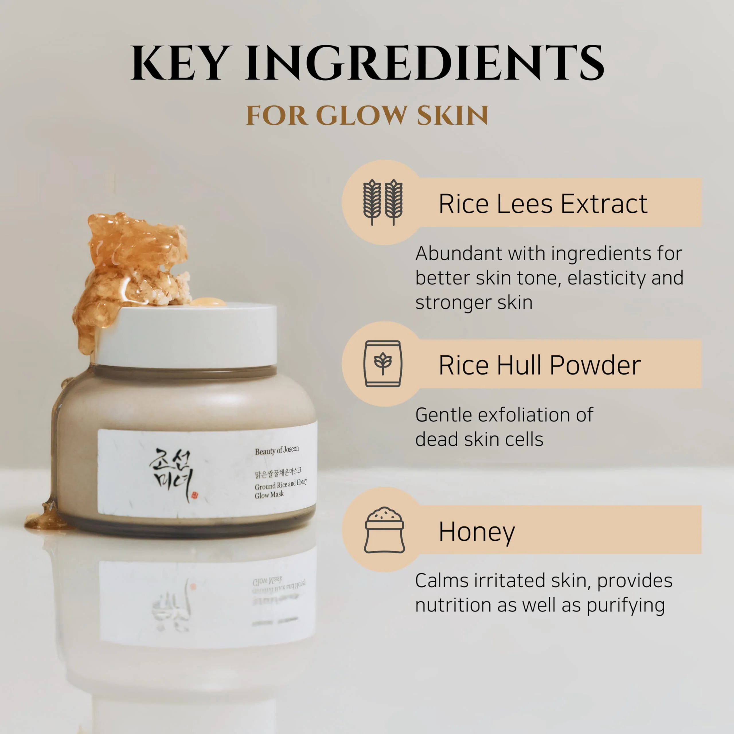 Beauty of Joseon Ground Rice and Honey Glow Mask Pore Sebum Care for Dry Sensitive Skin Korean Skin Care 150ml, 5.07 fl.oz - Image 5