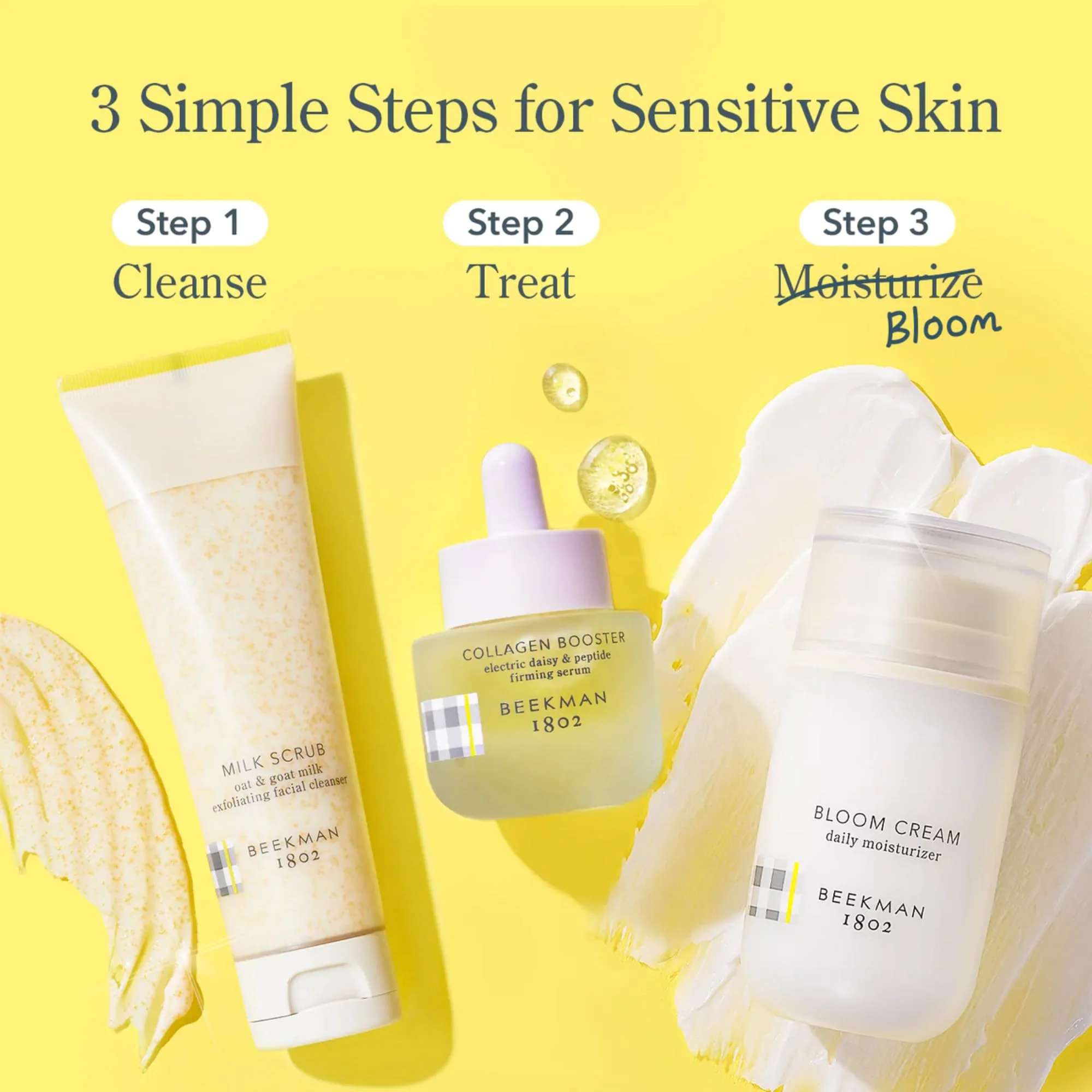 Beekman 1802 Bloom Cream Goat Milk Face Moisturizer, 100 mL - Lightweight, Gentle, Deeply Hydrating & Nourishes Skin Barrier - All Skin Types - Cruelty Free - Image 4