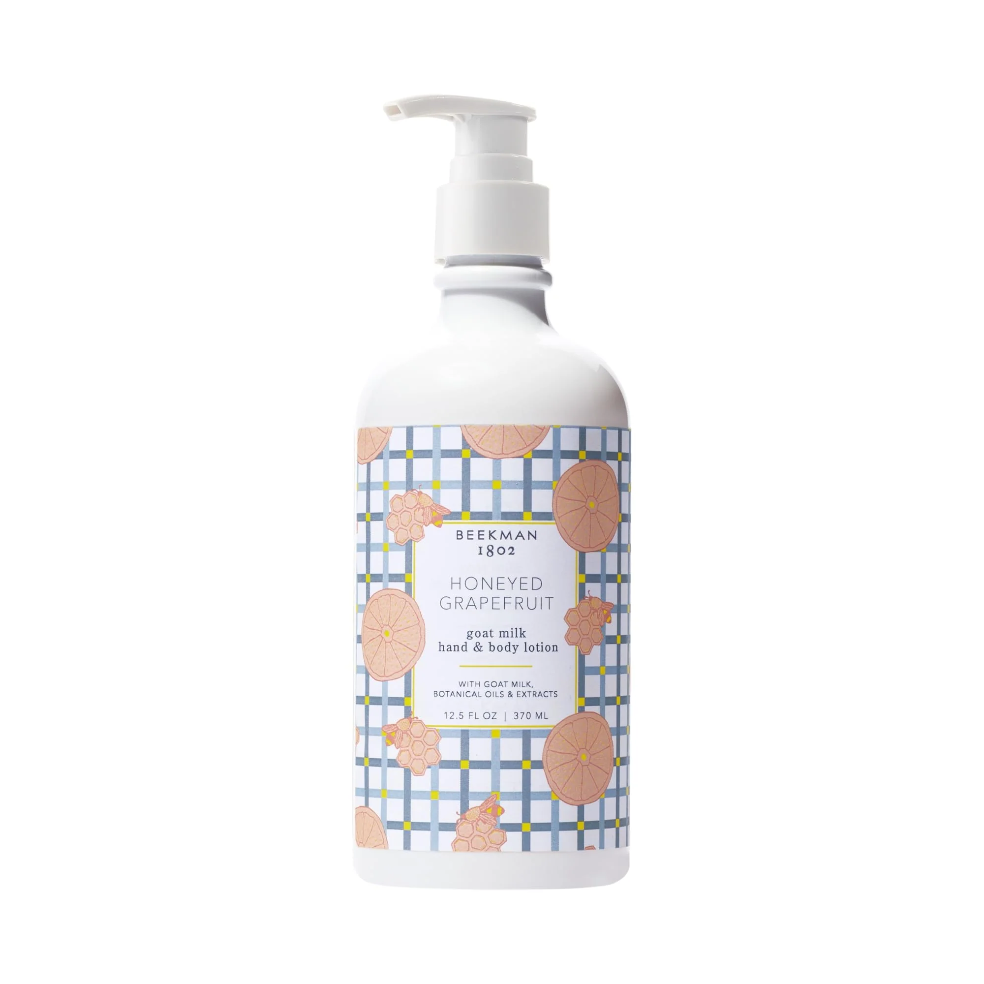 Beekman 1802 Goat Milk Body Lotion, Honeyed Grapefruit - Scented - 12.5 oz - Moisturizing with Shea Butter - for Sensitive Skin - Cruelty Free - Packaging May Vary - Pump Included, Ready for Use