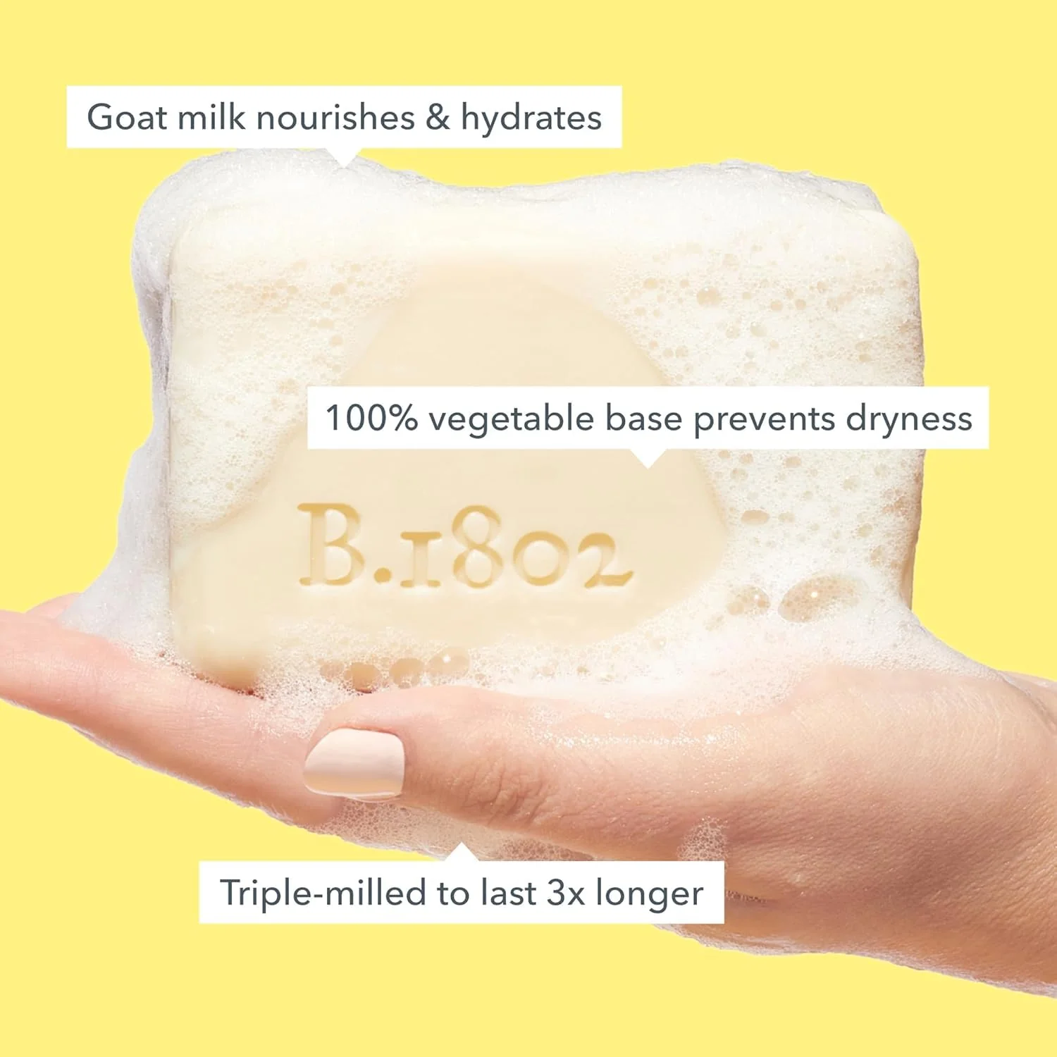 Beekman 1802 Goat Milk Body Soap Bar - Almond Honey Cookie - Nourishes, Moisturizes & Hydrates - 100% Vegetable Soap with Lactic Acid - Good for Sensitive Skin - Cruelty Free - 9 oz - Image 9