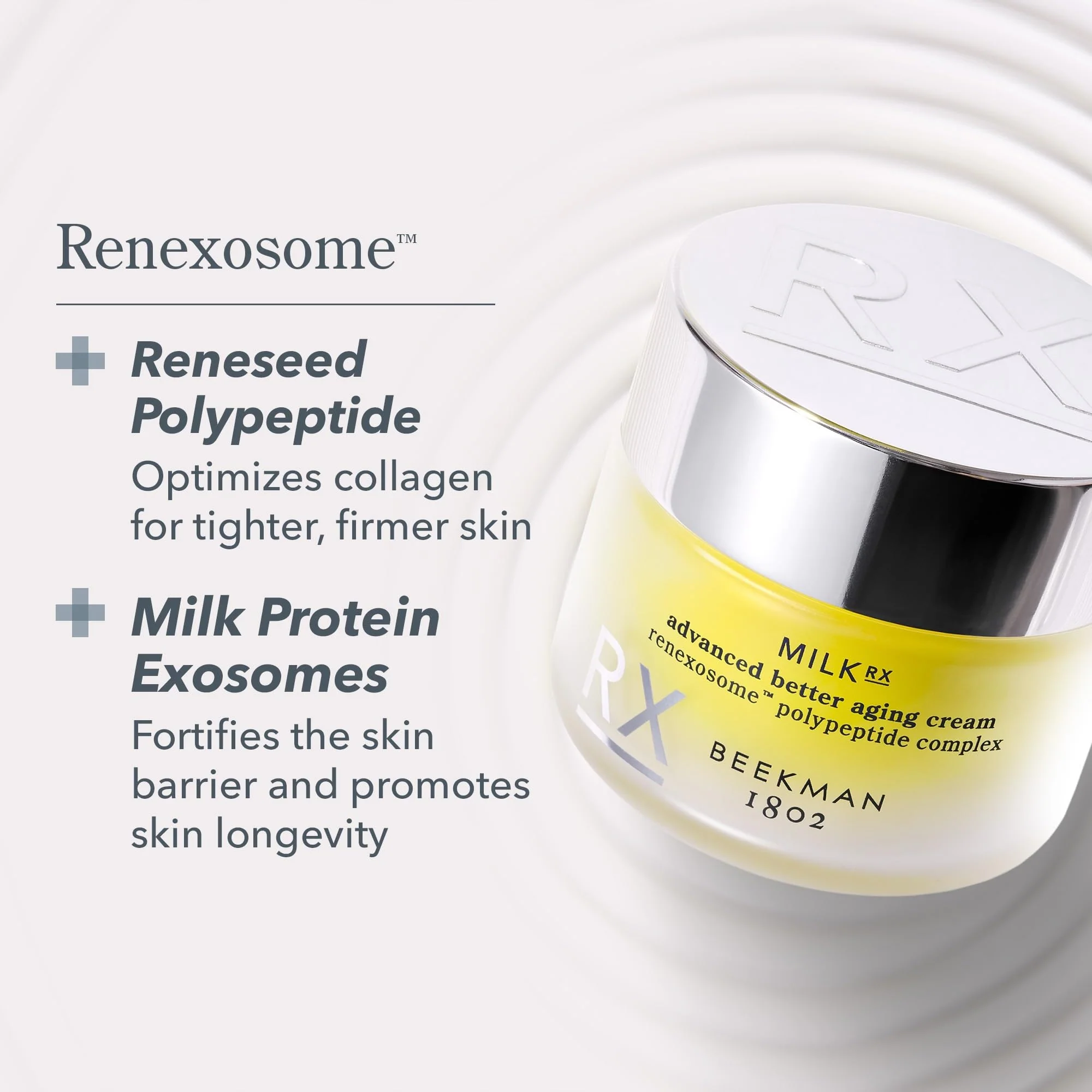 Beekman 1802 Milk RX Advanced Better Aging Collagen Moisturizer Face Cream – 4X Retinol Alternative with Goat Milk Exosomes & Polypeptide, Firming Cream, 1.69 fl oz - Image 6